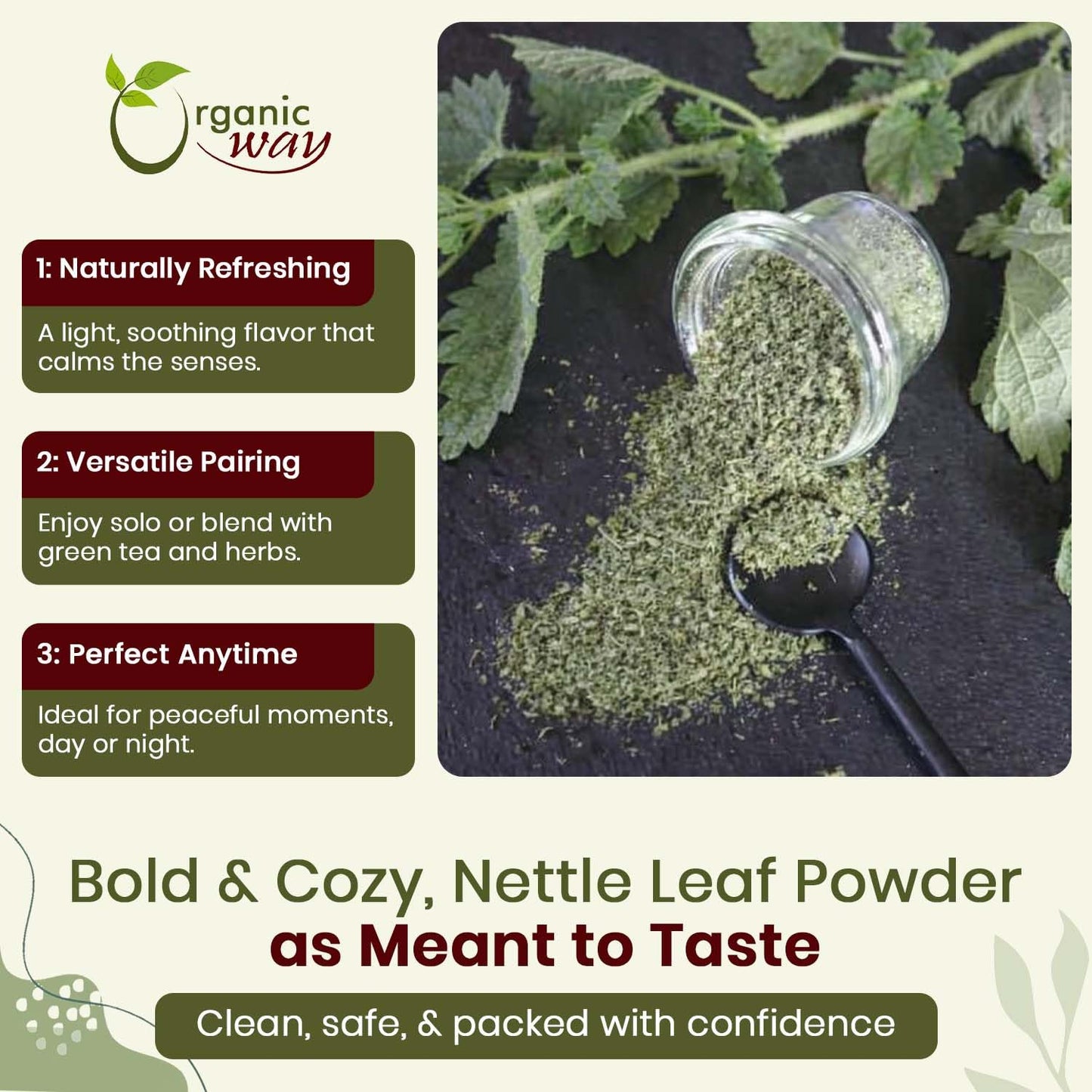 Organic Way Nettle Leaf Powder, 16 oz