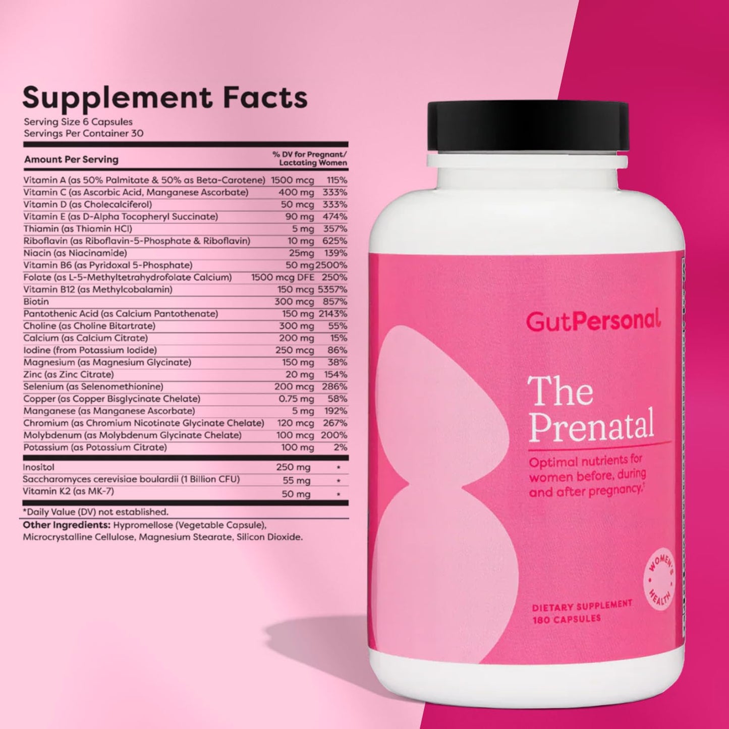 GutPersonal The Prenatal Supplement 180 Capsules