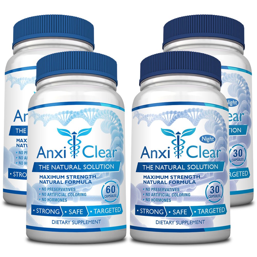 AnxiClear 5-HTP + L-Theanine Capsules, 90 Count