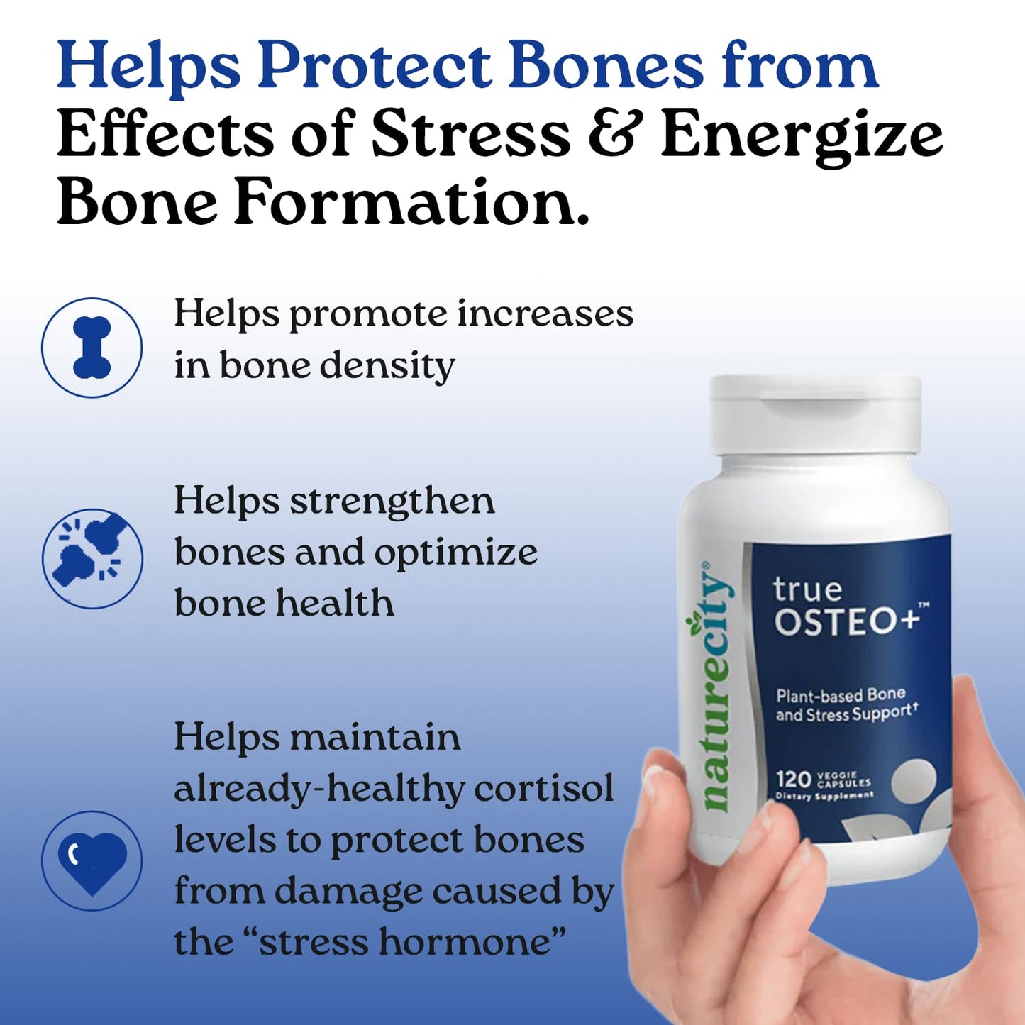 NatureCity True-Osteo Plus Bone Support with Ashwagandha Capsule 120 Count