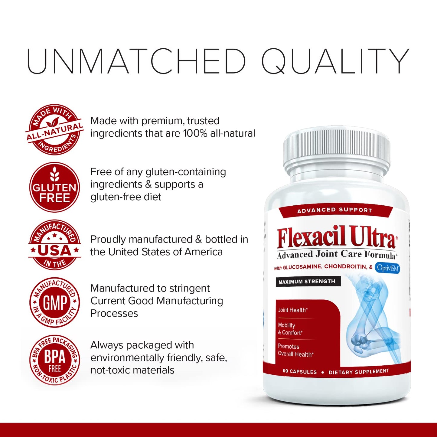 Flexacil Ultra Joint Health & Support Supplement, 60 Capsules