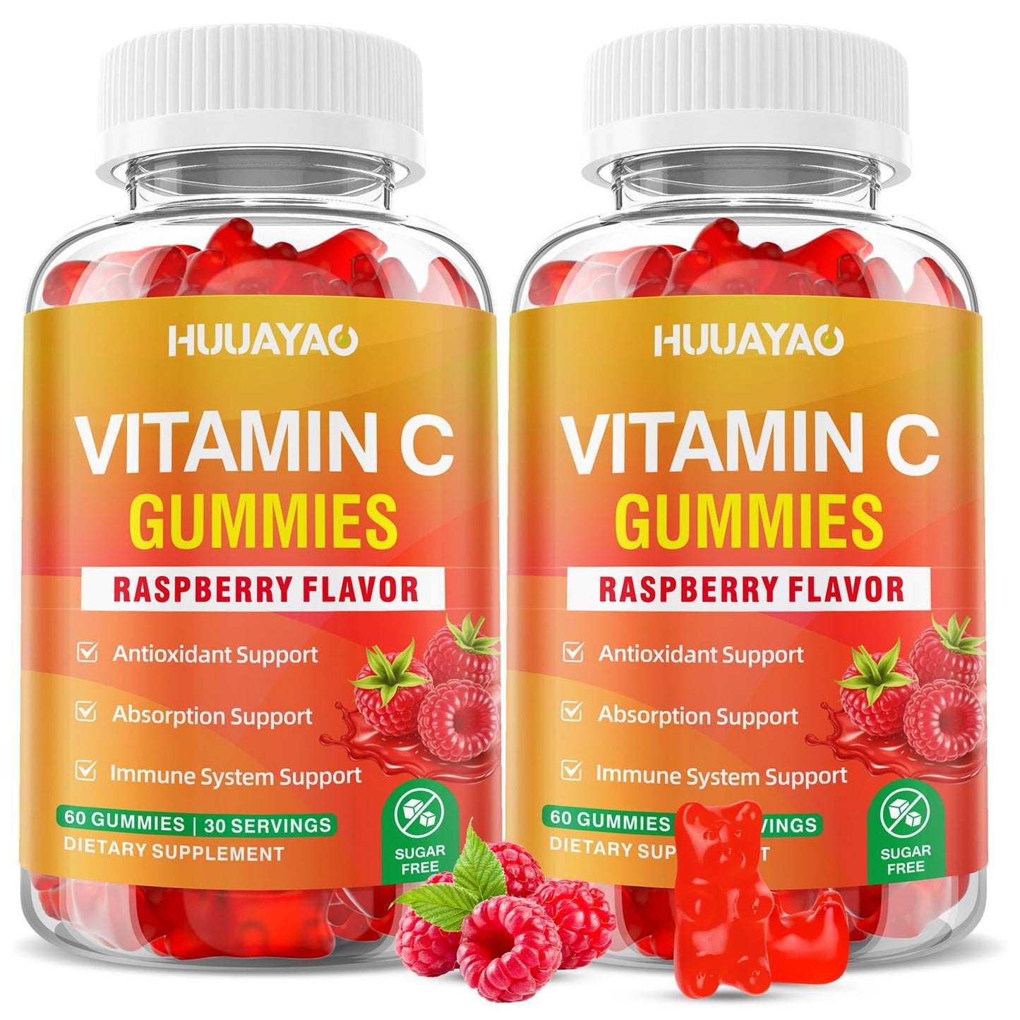 HUUAYAO Vitamin C Gummies for Adults Gummy 120 Count