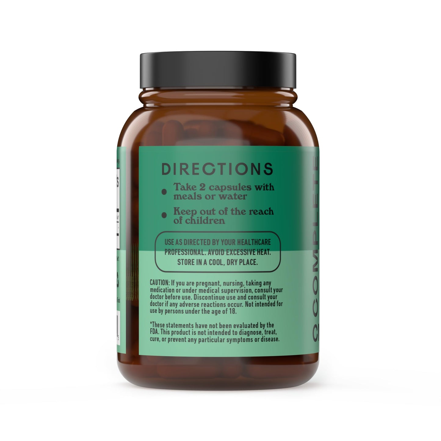 Complete Natural Products Pure Hawaiian Blue Green Spirulina Powder Capsules, 100 Count