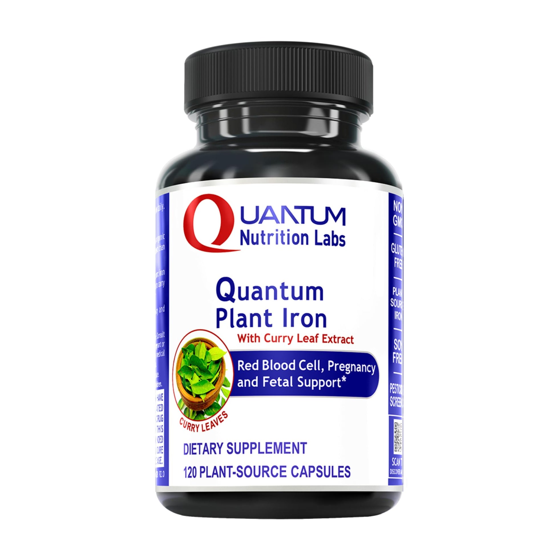 Quantum Nutrition Plant Iron Capsule 120 Count