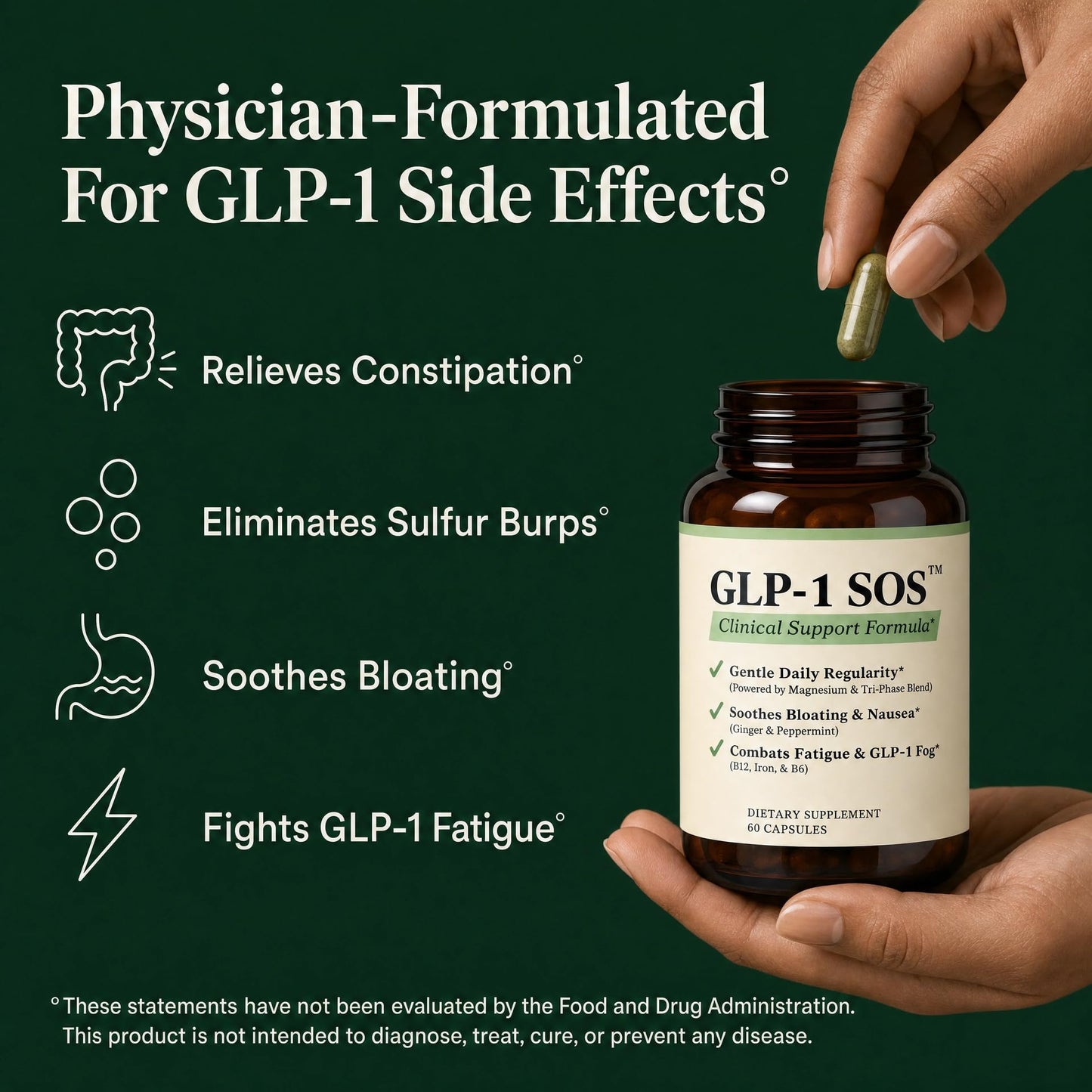 GLP-1 SOS Digestive Support Capsule, 60 Count