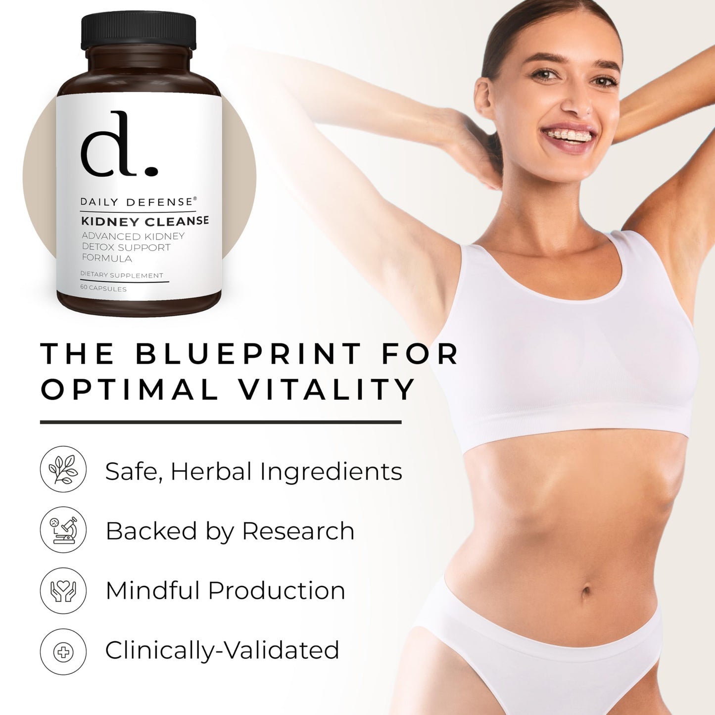Daily Defense Kidney Defense Supplement Capsule, 60 Count