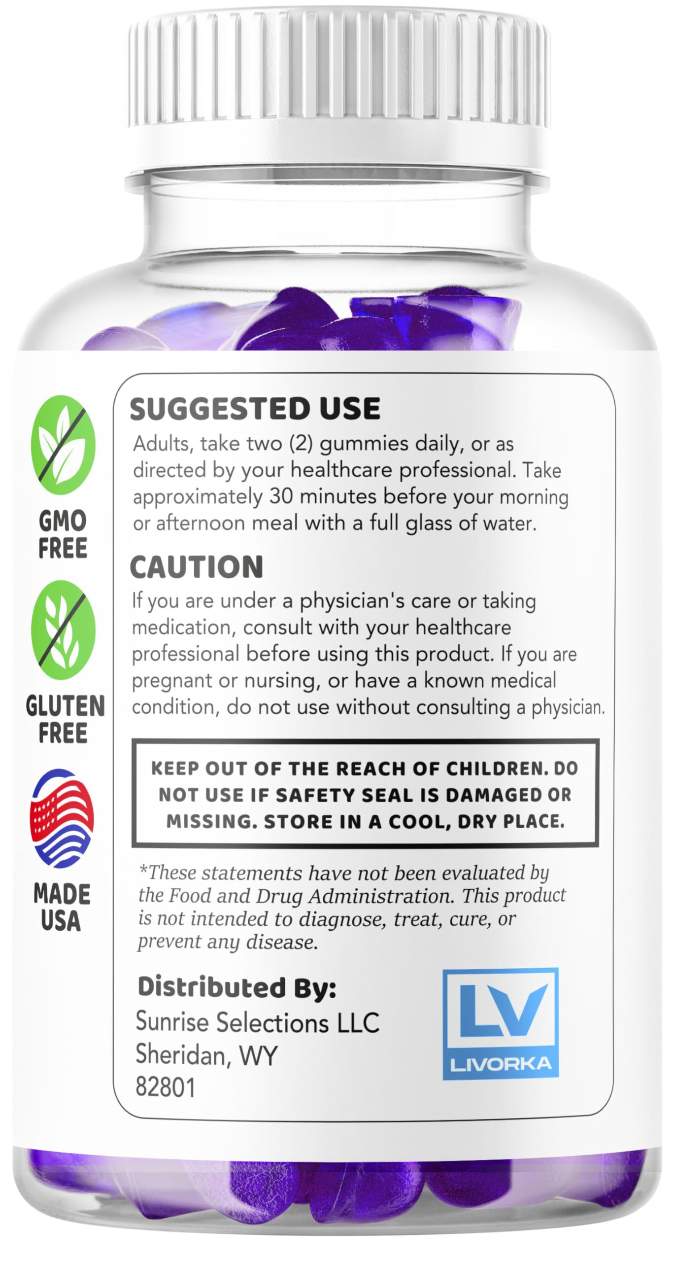 LIVORKA Vital Boost XL, 120 Gummies