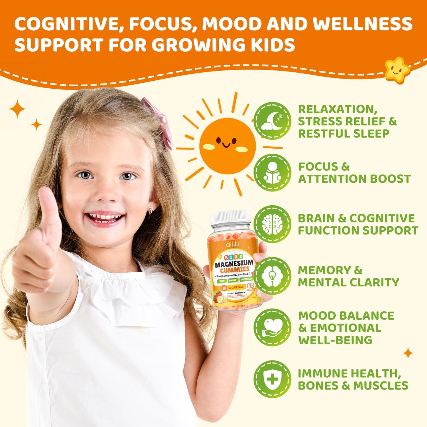dilib Magnesium Glycinate Gummies 60 Count