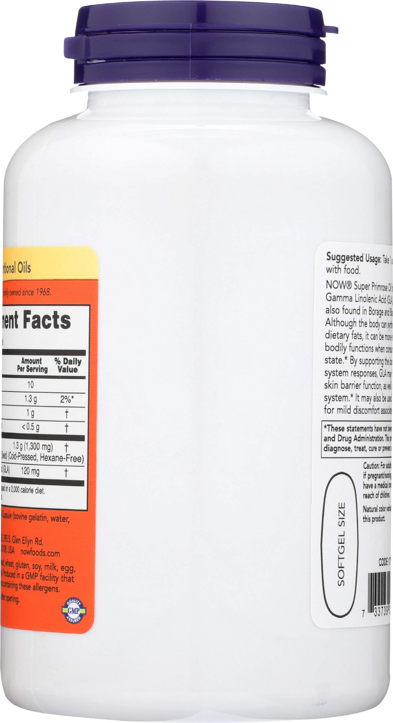 NOW Foods Super Primrose 1300mg Softgels, 120 Softgels