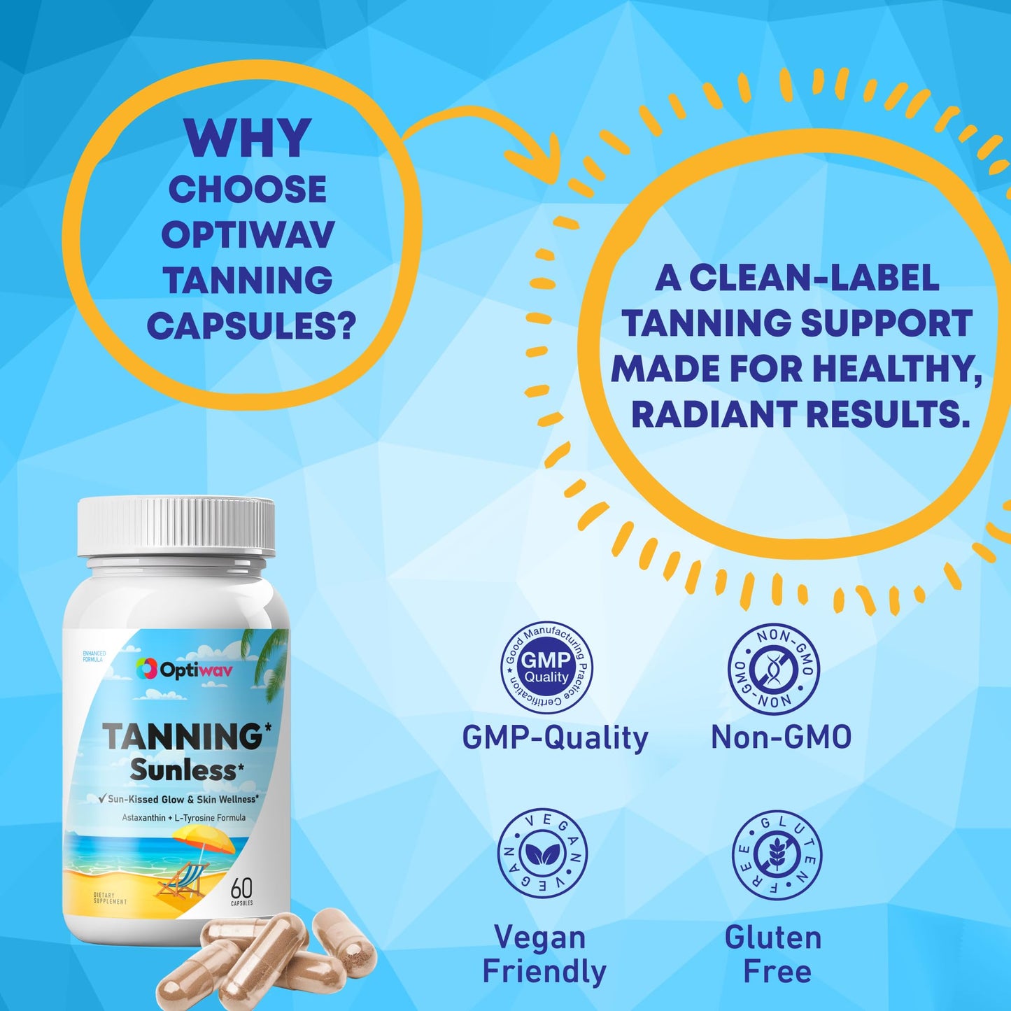 Optiwav Tanning Capsules 60 Count