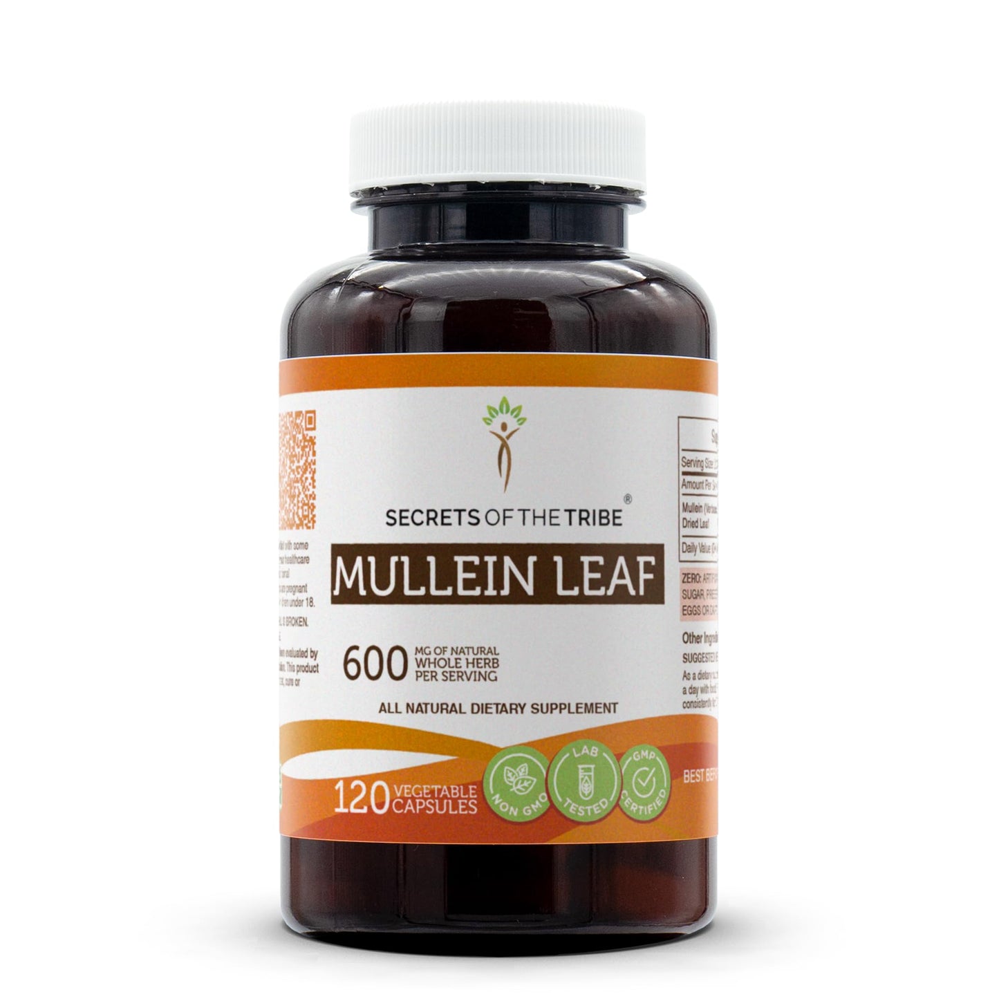 Secrets of the Tribe Mullein Leaf Capsules 600 mg 120 Count