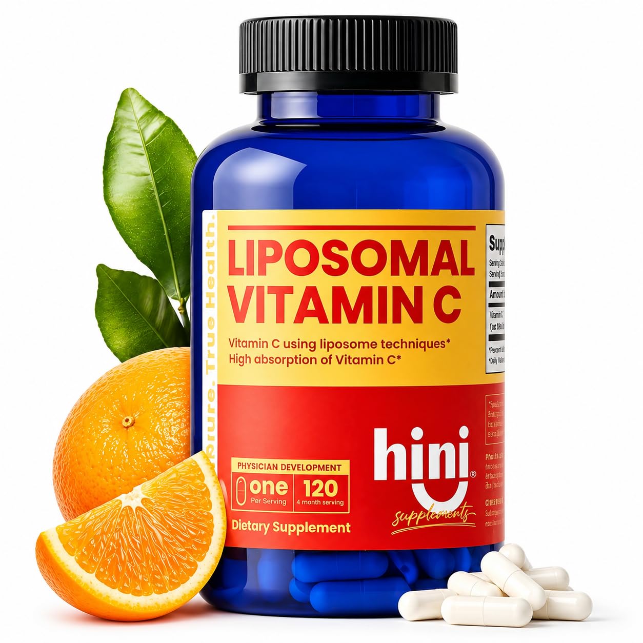 HINI Liposomal Vitamin C 500mg Tablet, 120 Count