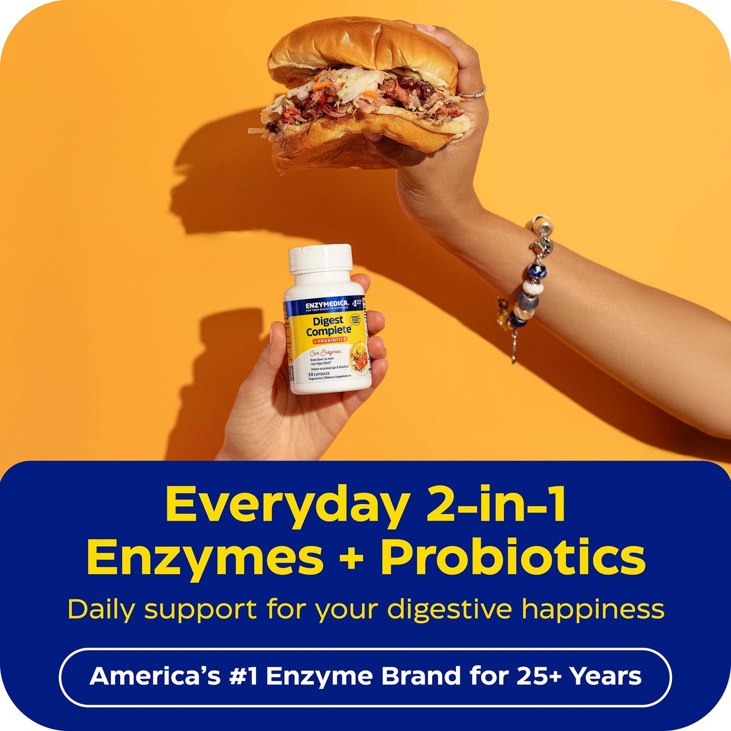 Enzymedica Digest Complete + Probiotics Digestive Enzyme Capsules, 30 Capsules