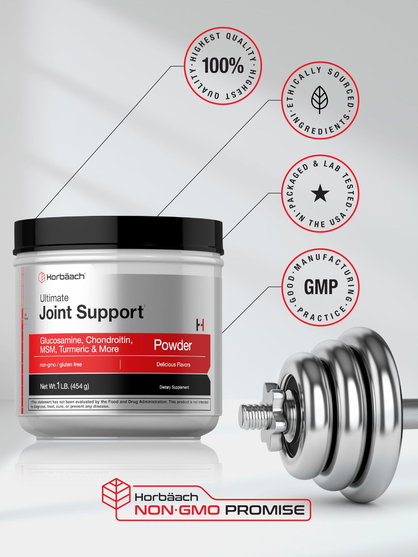 Horbäach Joint Support Supplement Powder 16 oz