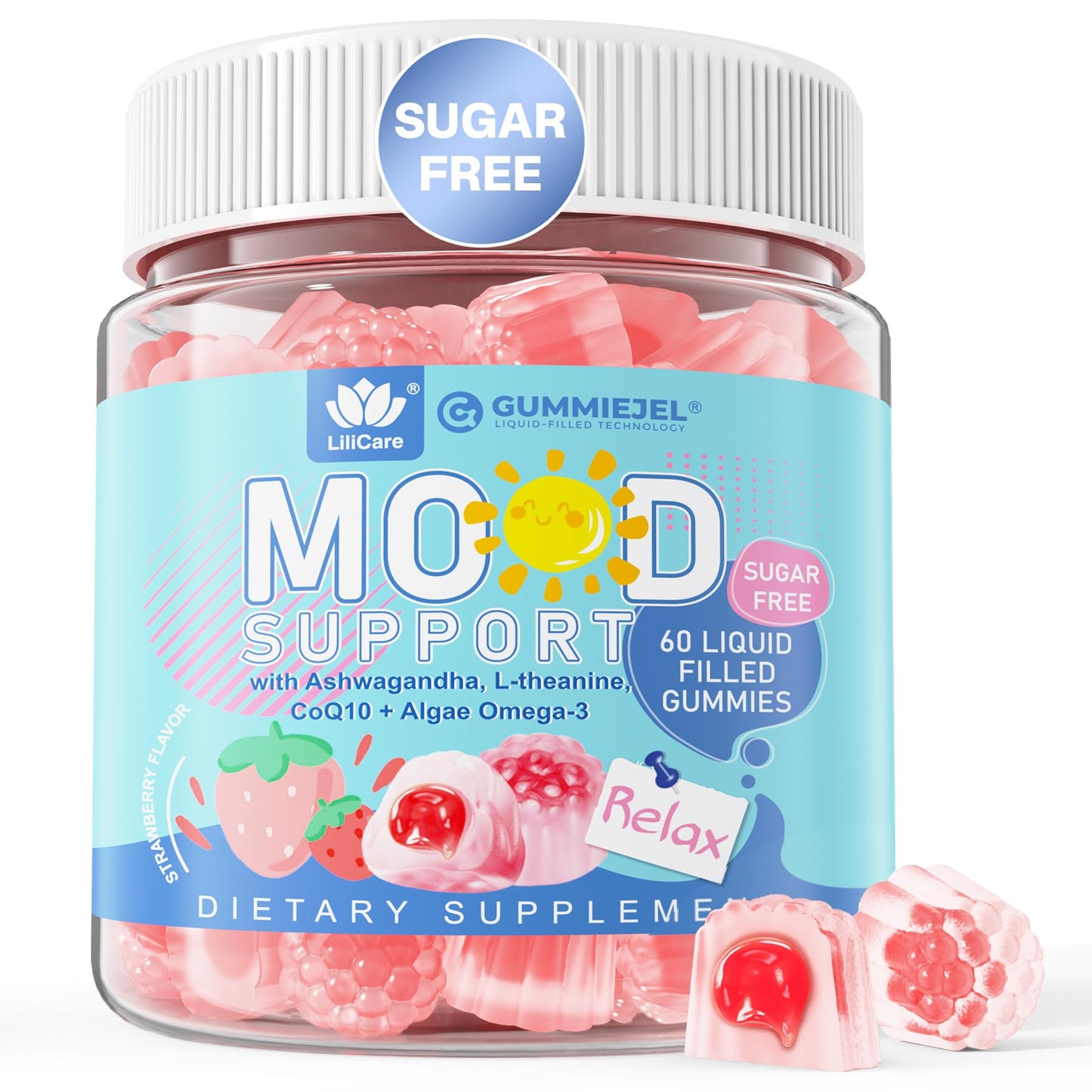 LILICARE Ashwagandha Gummies + Calm Gummies, 180 Count