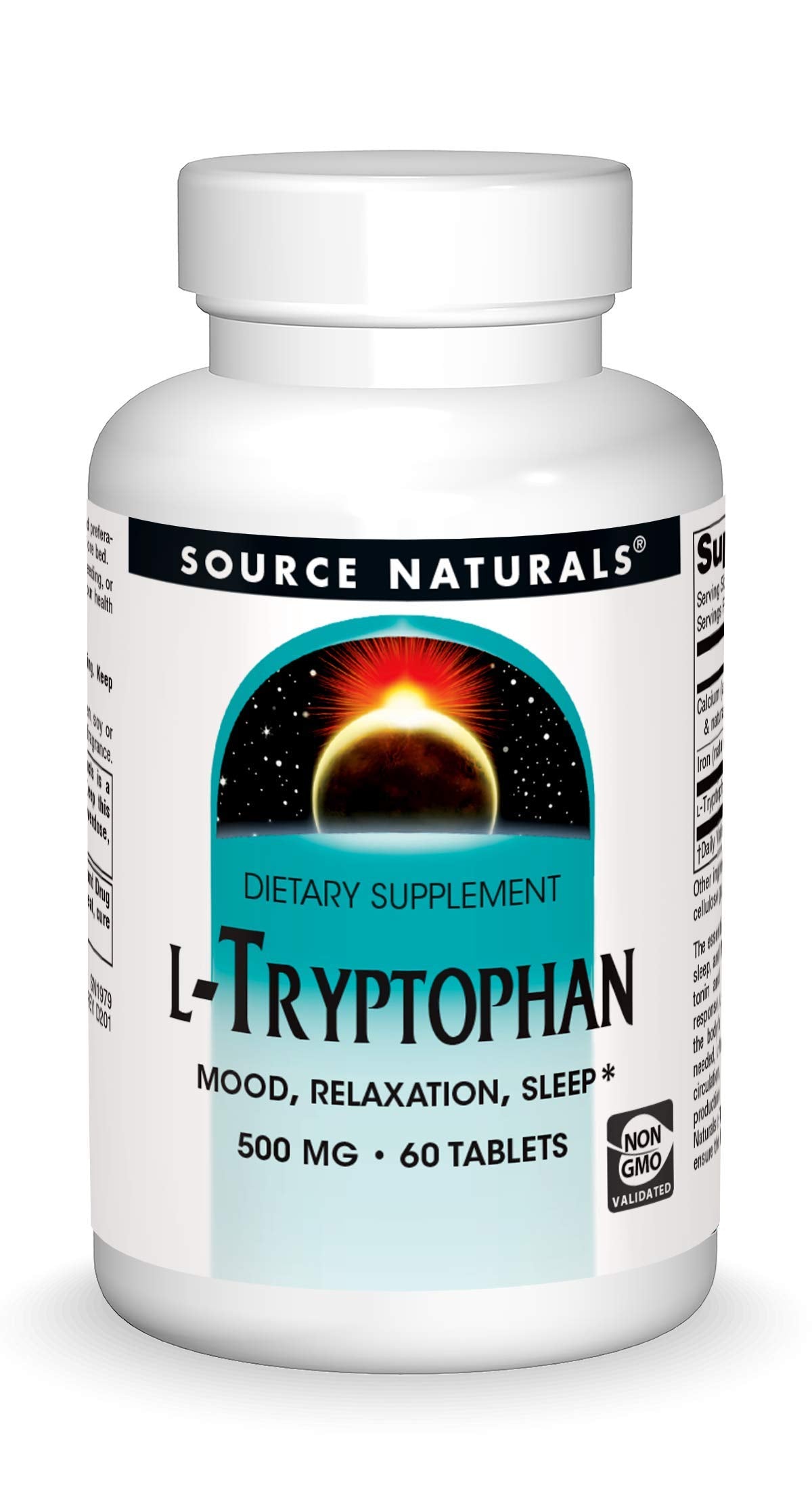 Source Naturals L-Tryptophan 500mg Tablet, 60 Tablets