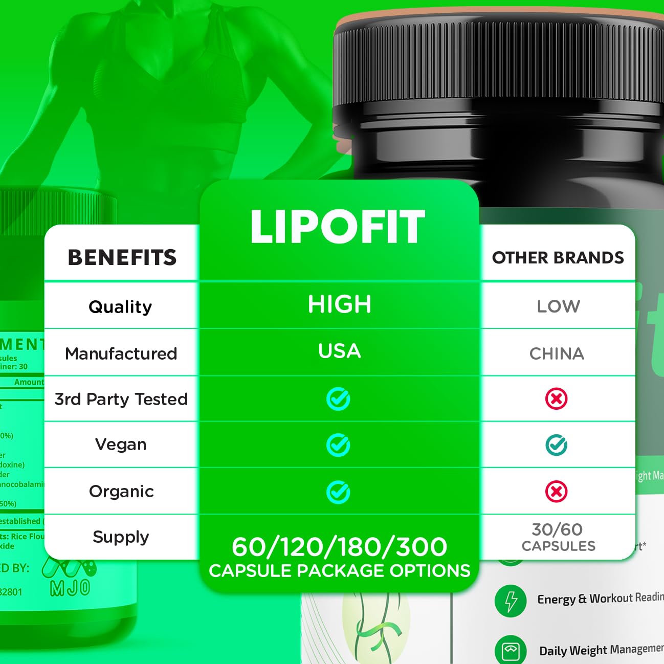 MJO Lipo Fit, 60 Capsules