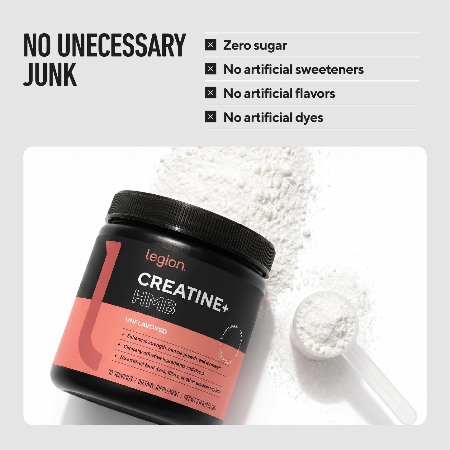 LEGION Creatine HMB Powder 3 Ounce