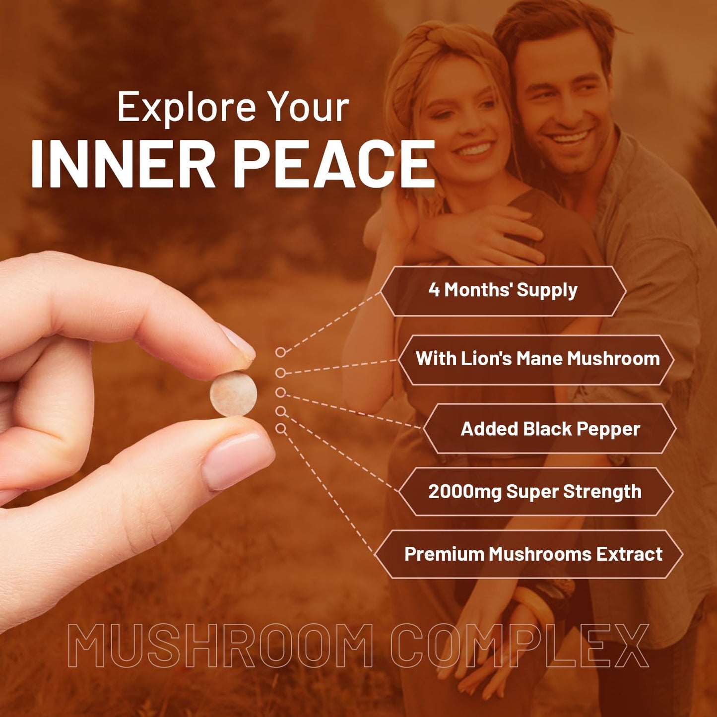 PH PROWISE Healthcare Advanced Mushroom Complex 2000mg 120 Tablets