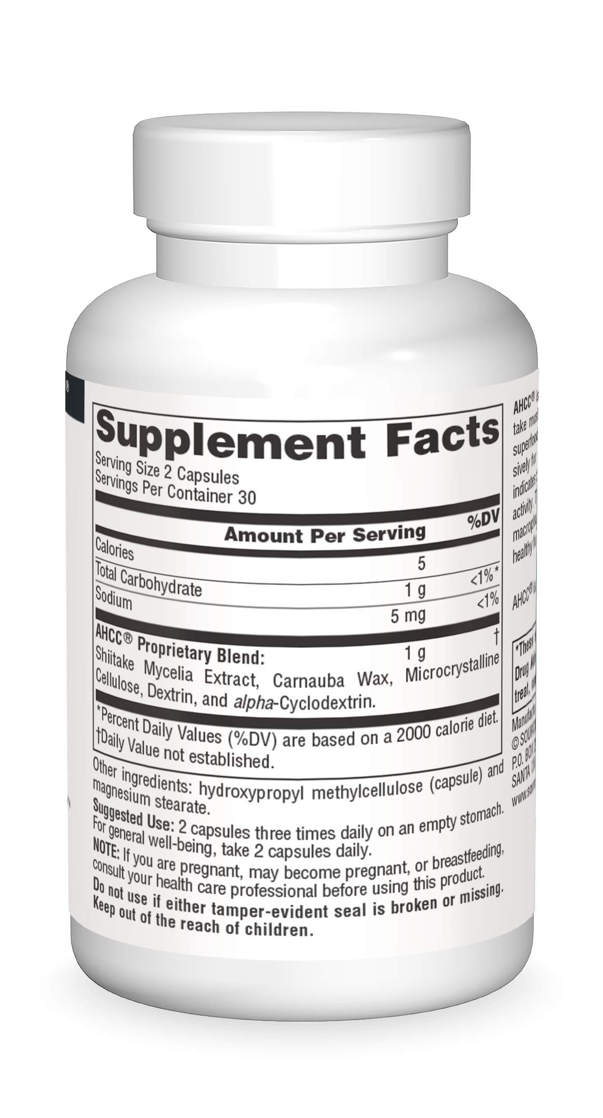 Source Naturals AHCC 500 mg Capsules, 60