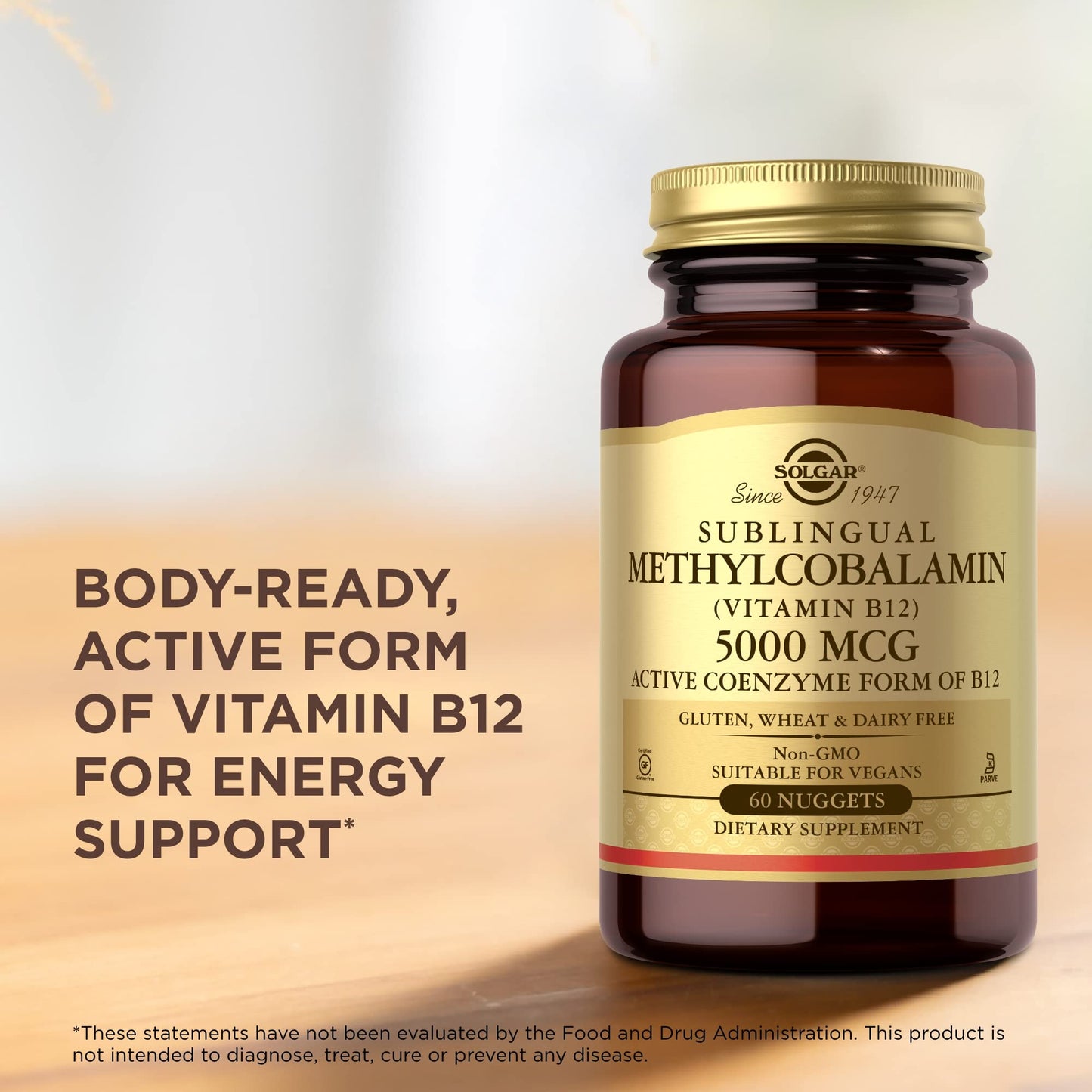 Solgar Methylcobalamin Vitamin B12 5000 mcg Capsule, 180 Capsules