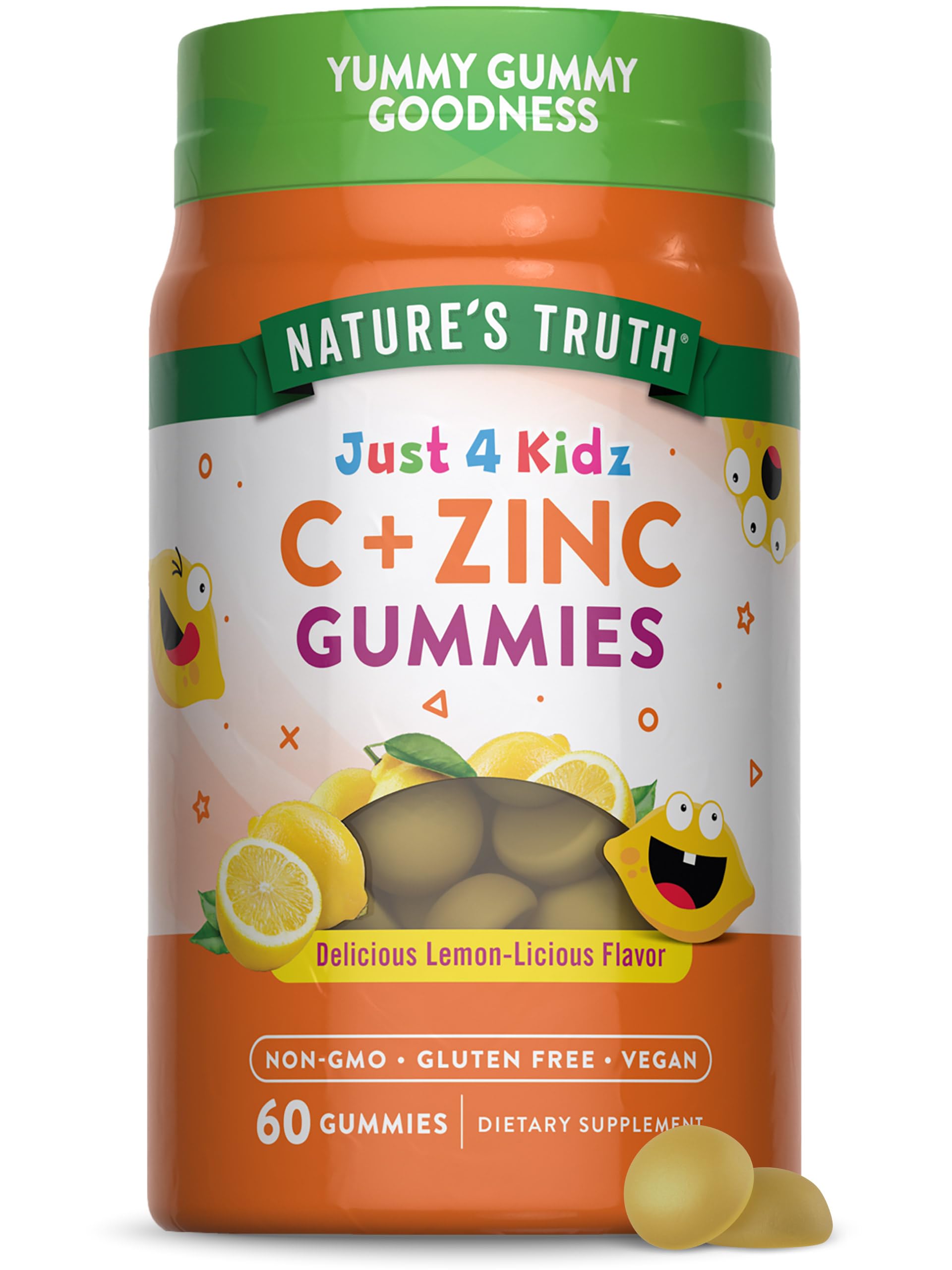 Nature's Truth Vitamin C Gummies for Kids with Zinc, 60 Count