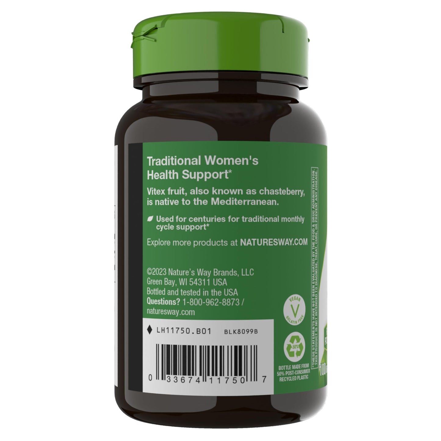 Nature's Way Vitex (Chaste Tree) Capsules, 100 Count