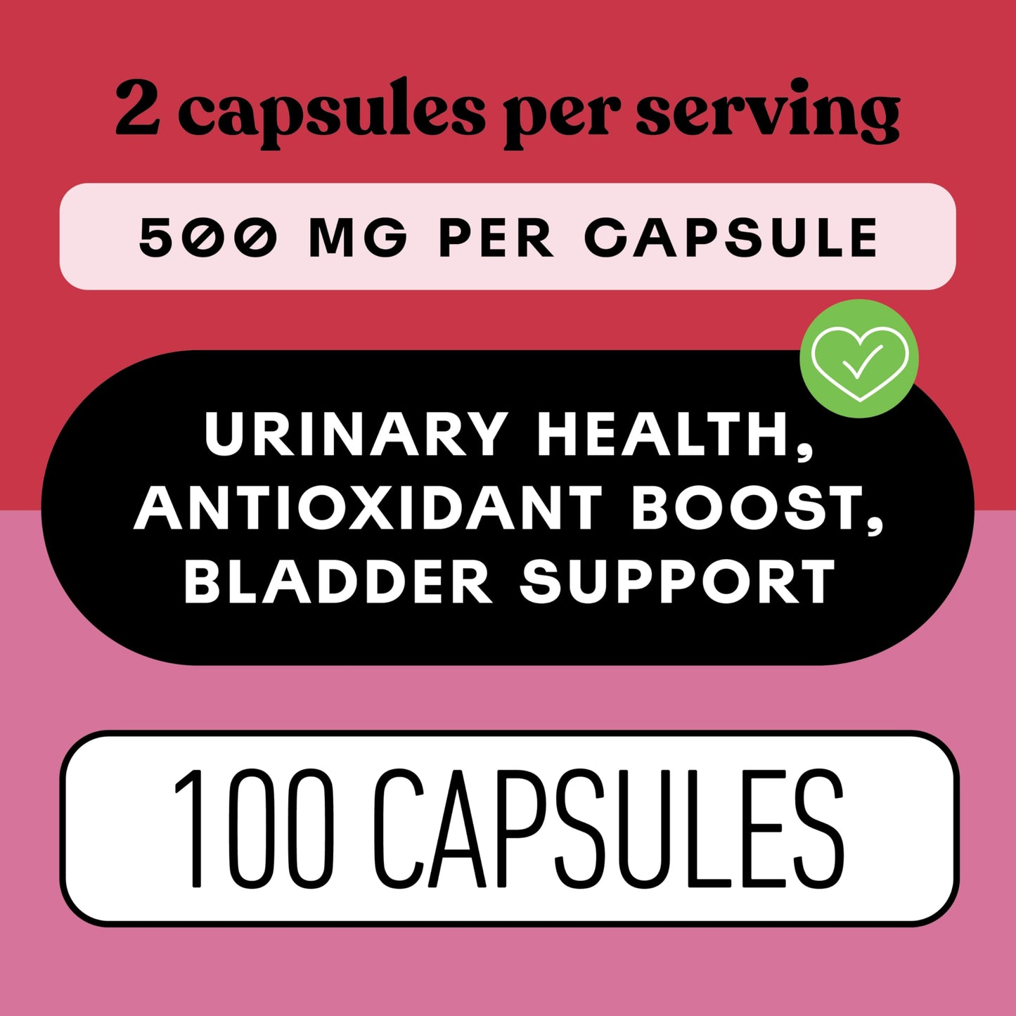 Complete Natural Products Organic Cranberry 500mg Capsules 100 Count