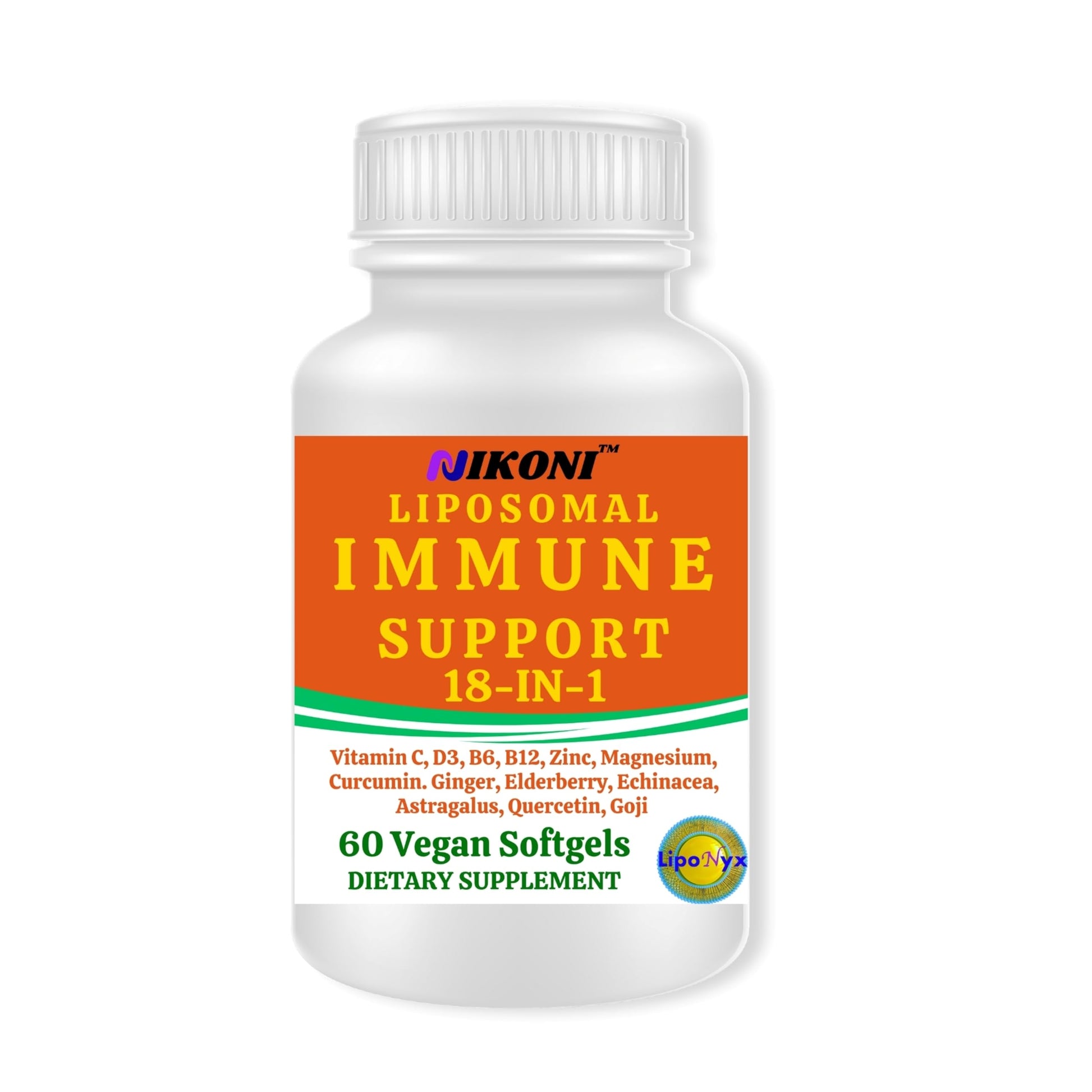 Nikoni Vegan Liposomal Immune Support Softgels, 60 Softgels