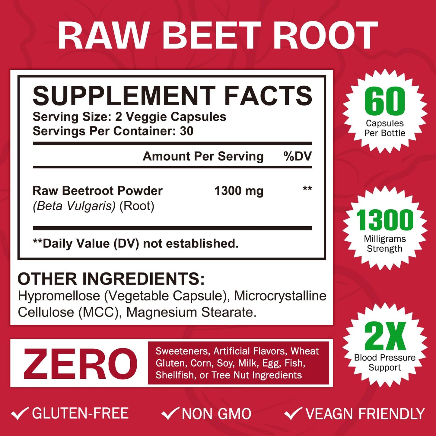 YHFGTTIO Organic Beet Root Softgels 1300mg, 120-Count