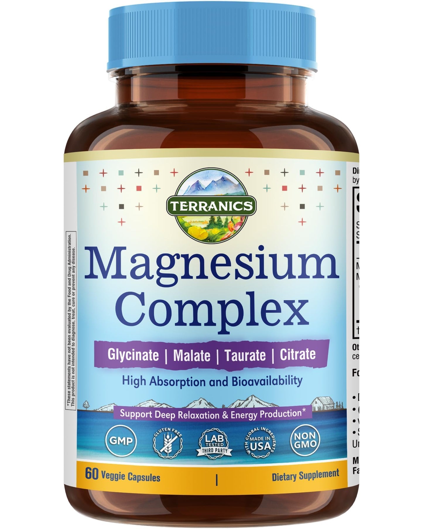 Terranics Magnesium Complex 500mg Capsule, 60 Count