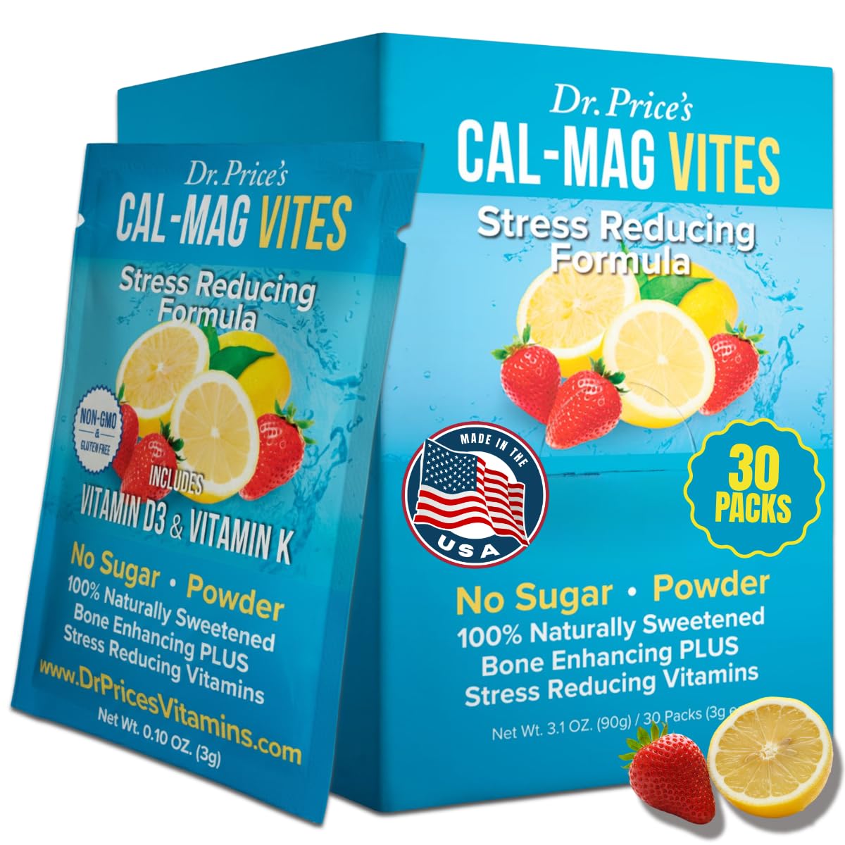 Dr. Price's Vitamins Cal Mag Supplement Powder, 3.17 Ounce