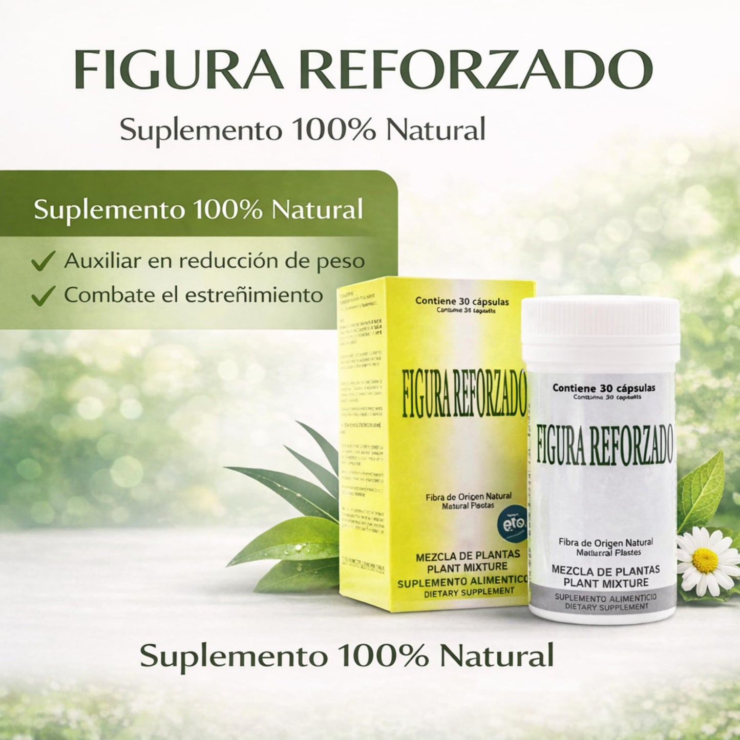 Tu Salud Plus Figura Reforzado Fiber Supplement Capsules 30