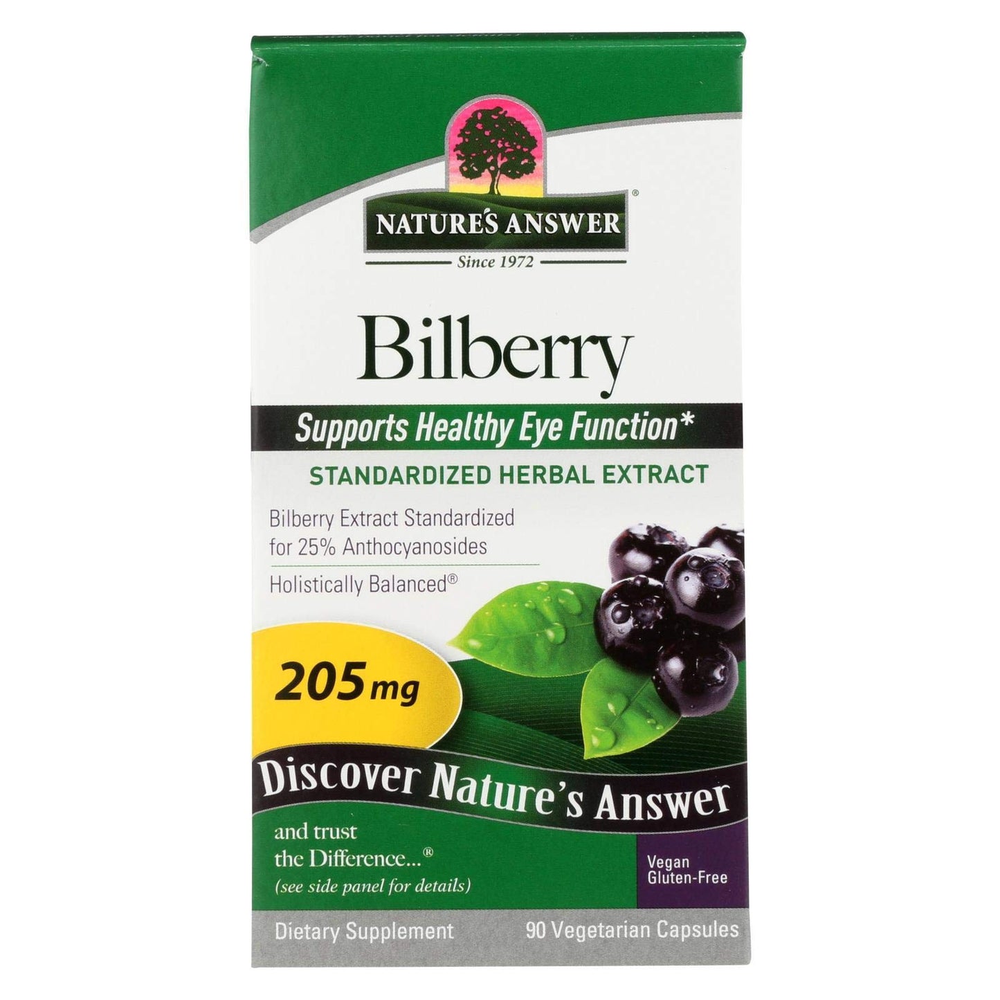 Nature's Answer Standardized Bilberry Capsule 90