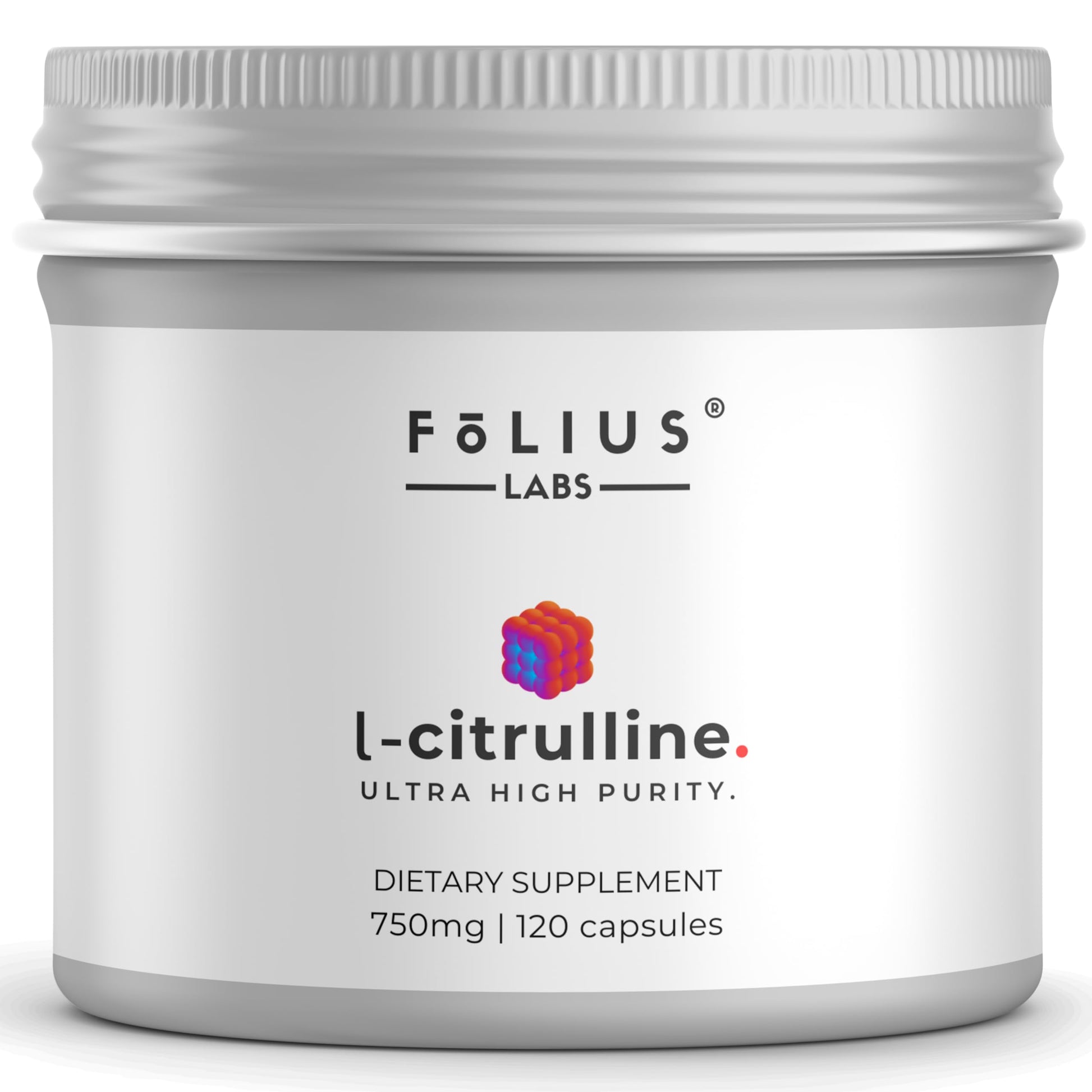 FOLIUS LABS L-Citrulline Supplement Capsules, 120 Count