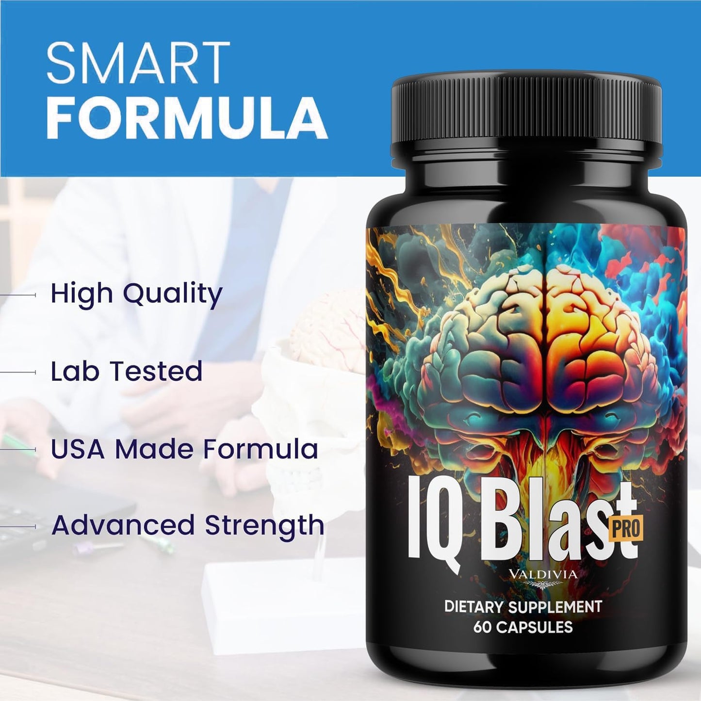 Valdivia IQblast Pro Capsules, Memory and Focus, 300 Count