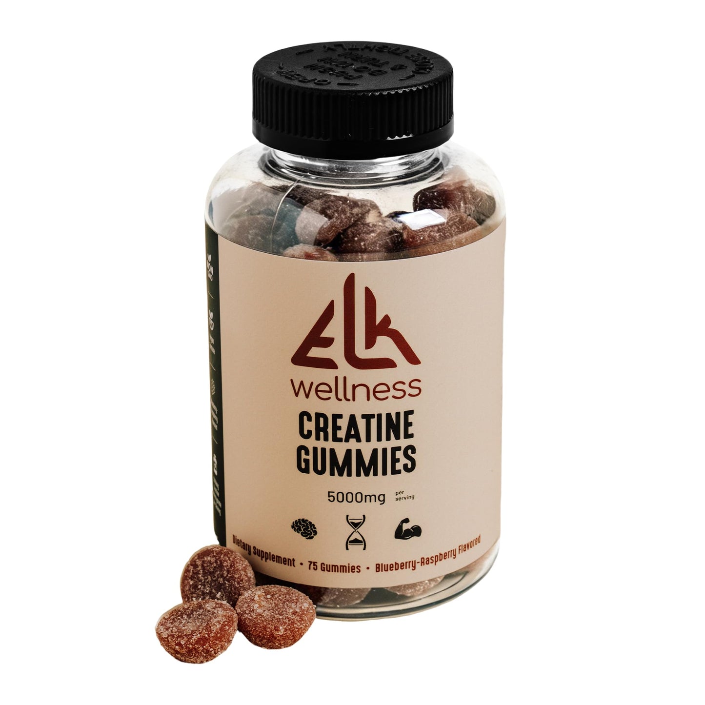 ELK Wellness Creatine Monohydrate Gummies 75 Count