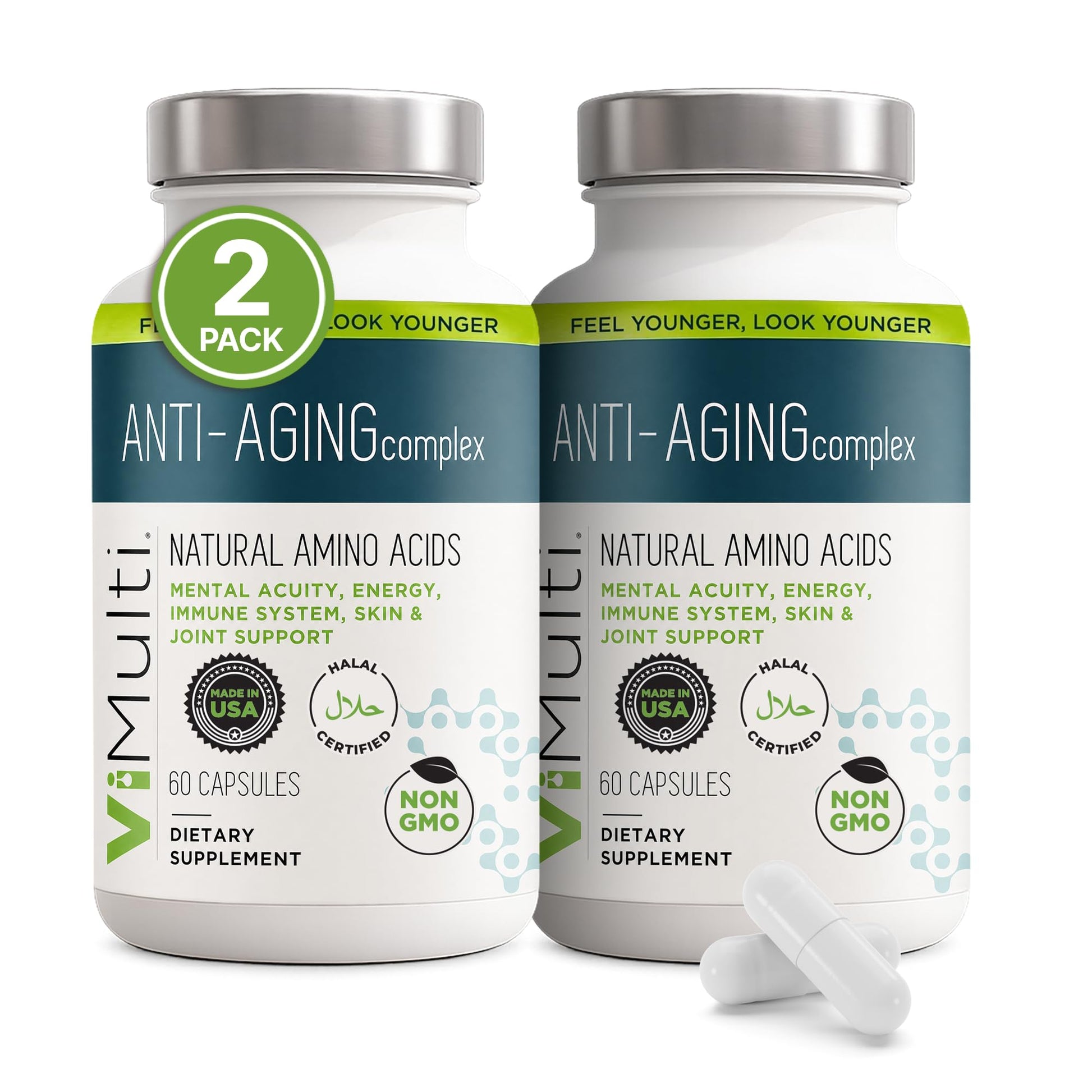 ViMulti Anti-Aging Complex Amino Acid Dietary Supplement 120 Capsules