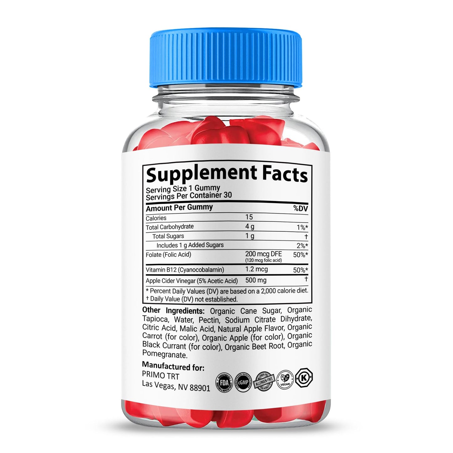Gold Nutra Primo TRT Gummies, 3 Pack