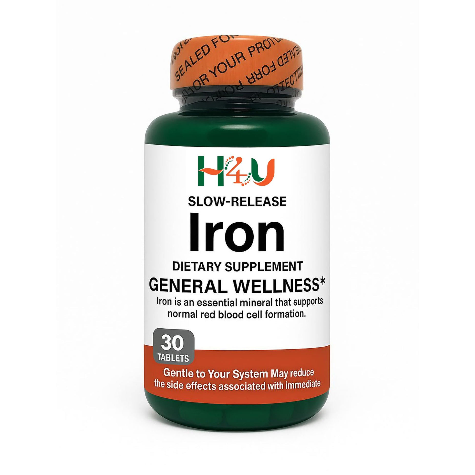 H4U Slow Release Iron Supplement Tablet 30 Count