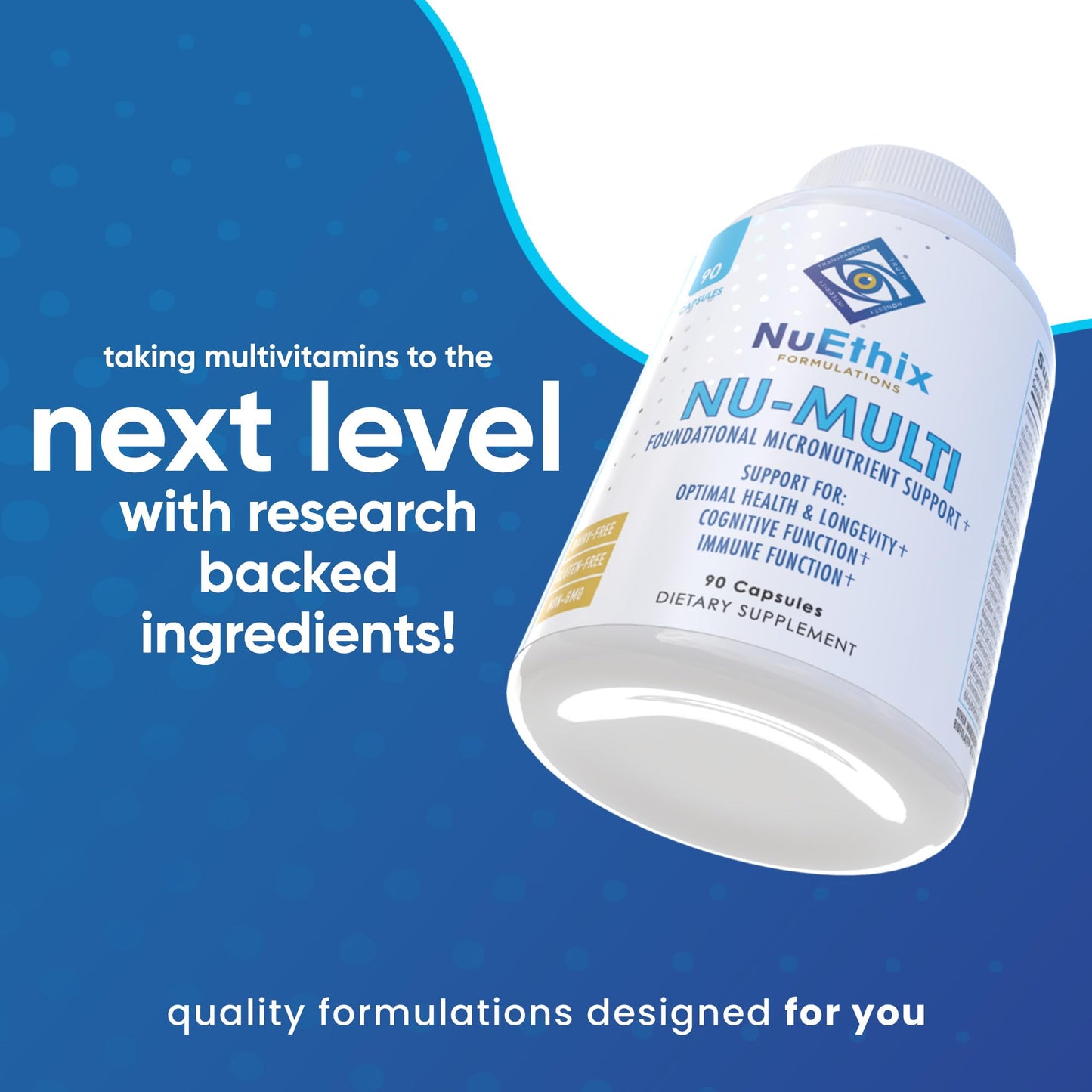 NuEthix Formulations Nu-Multi Foundational Micronutrient Support Capsules, 90 Count
