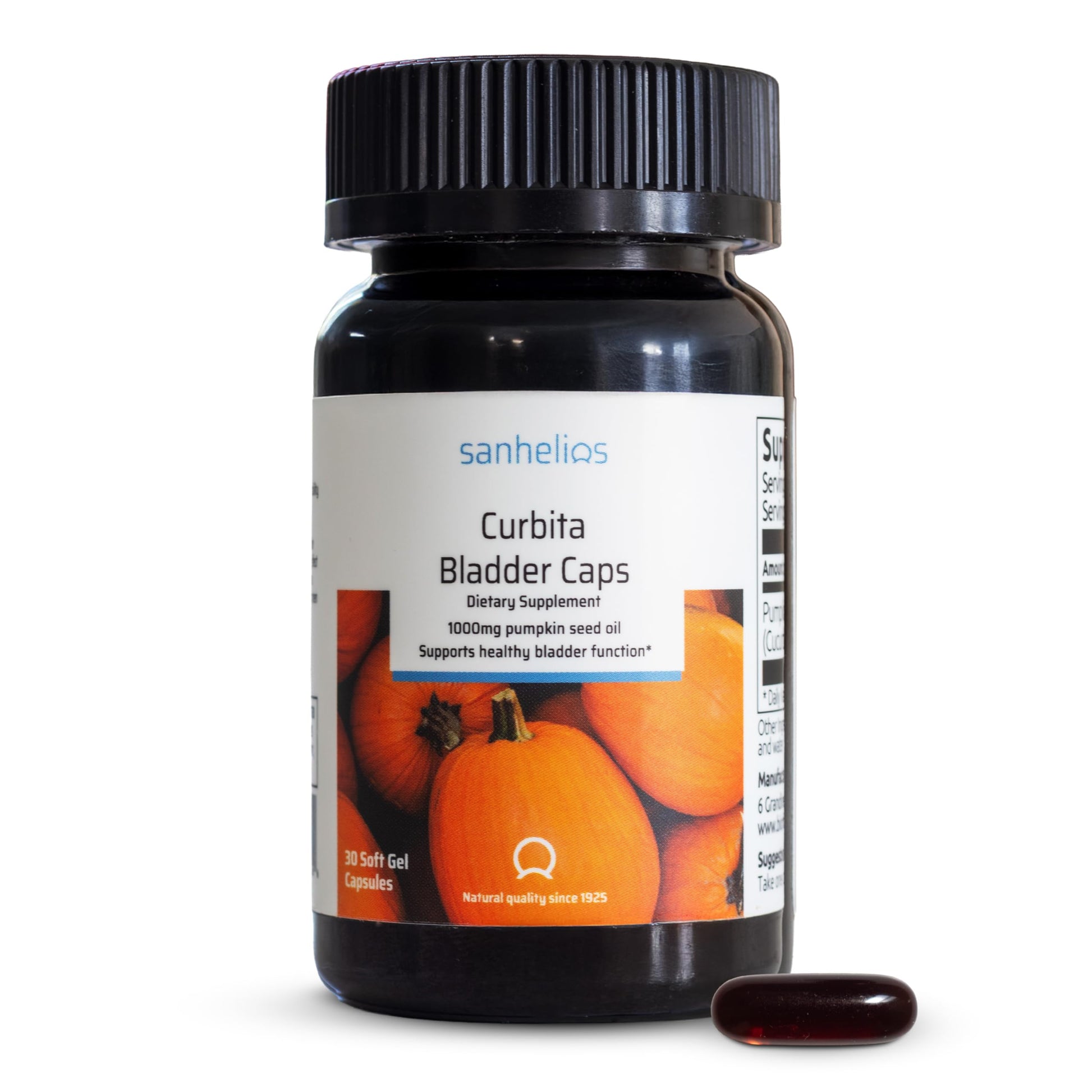 Sanhelios Curbita Bladder Caps Pumpkin Seed Oil 1000 mg, 30 Capsules