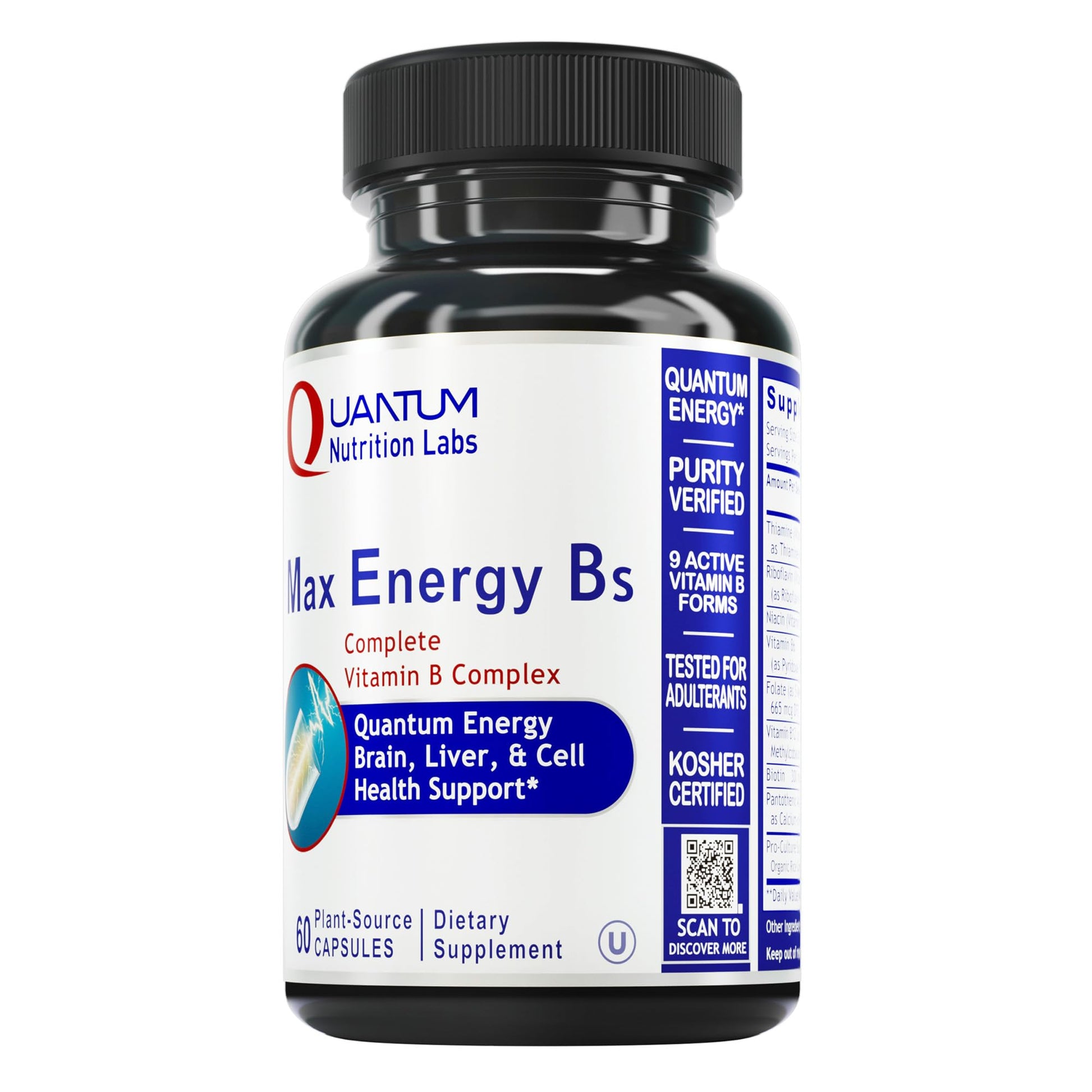 Quantum Nutrition Max Energy Bs Vitamin B Complex Capsule, 60 Count