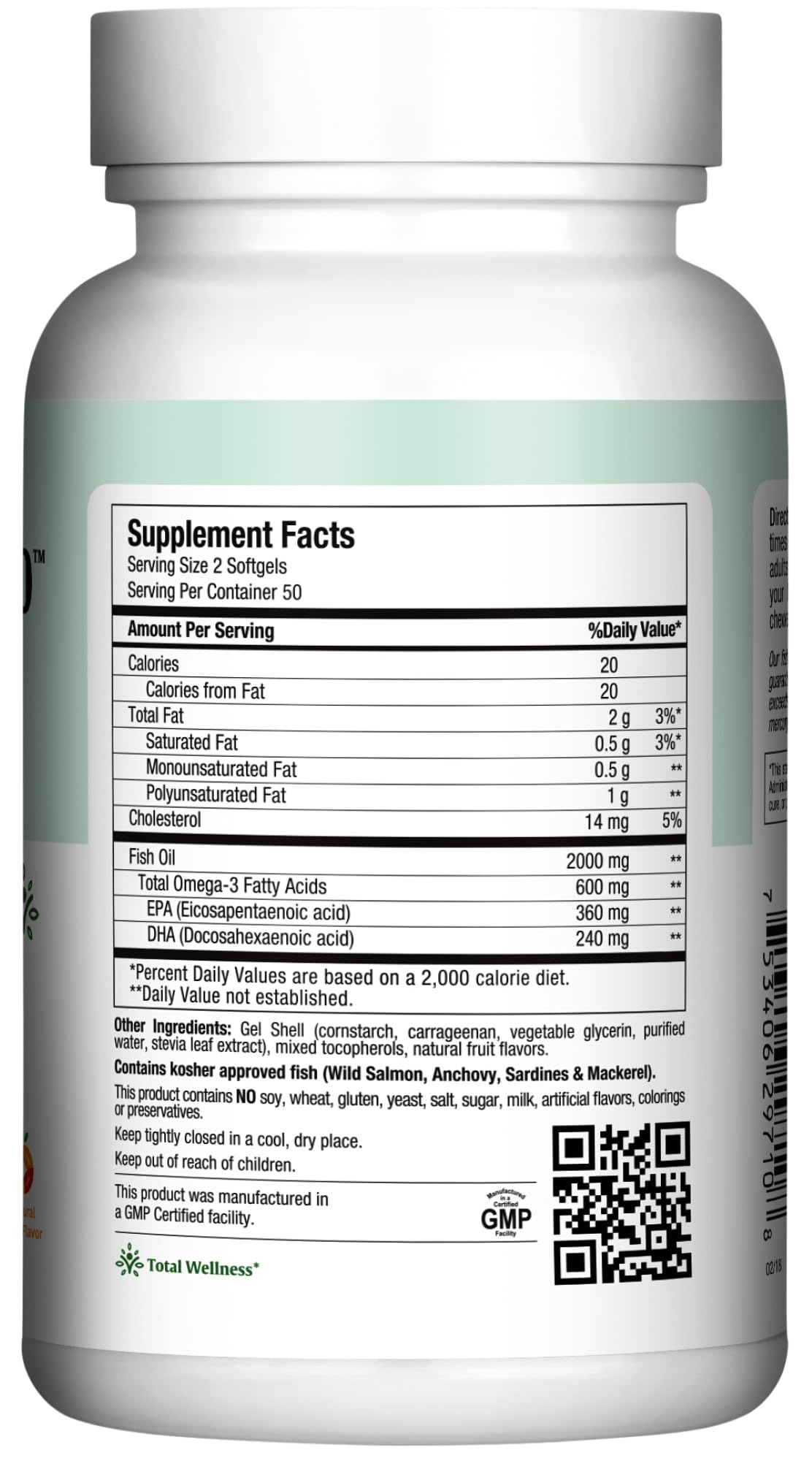 Maxi Health Fish Oil 2000mg Omega-3 Chewable, 100 Count