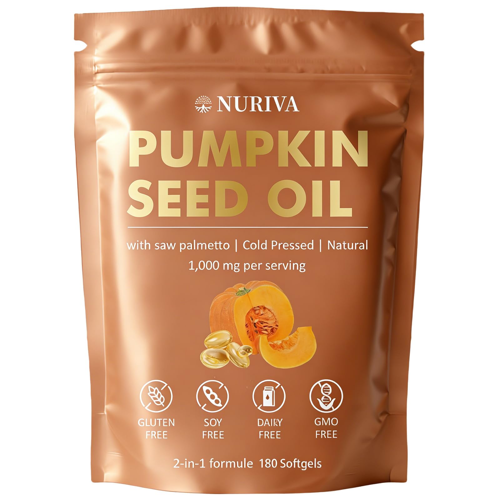 JRR NURIVA Pumpkin Seed Oil with Saw Palmetto Capsule 60 Count