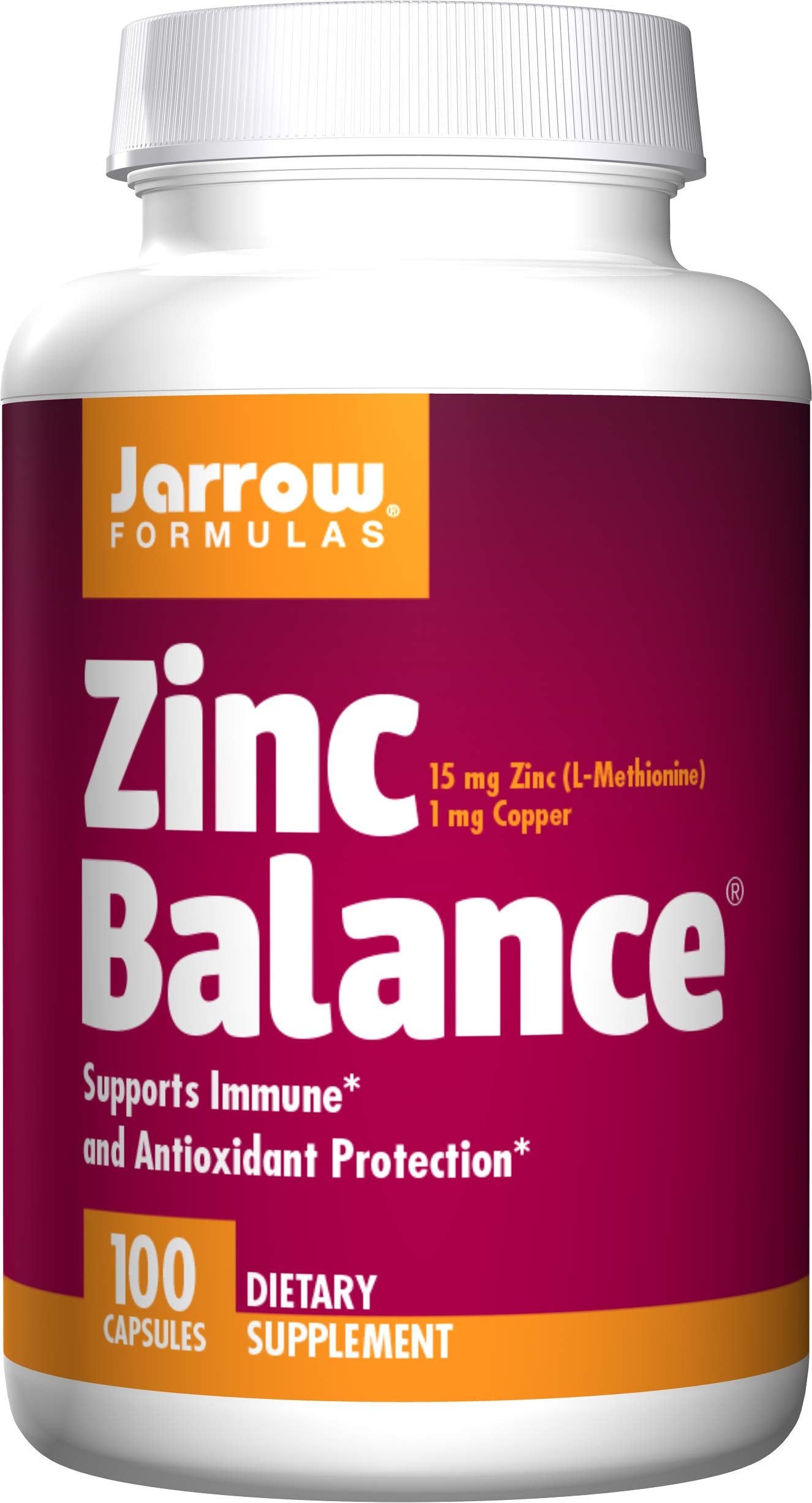 Jarrow Formulas Zinc Balance 15 mg Capsule, 300 Veggie Capsules