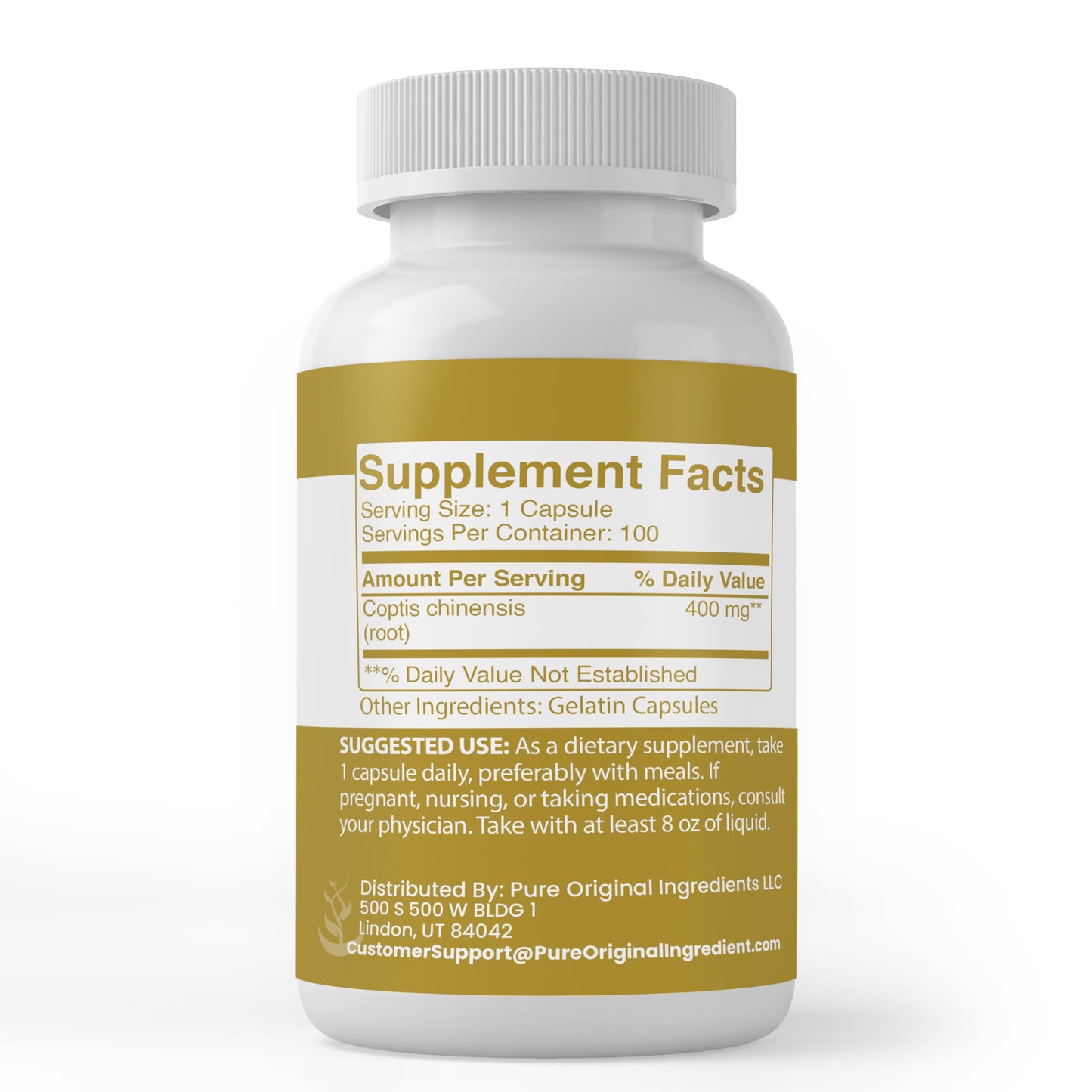 Pure Original Ingredients Golden Thread Capsules, 100 Count
