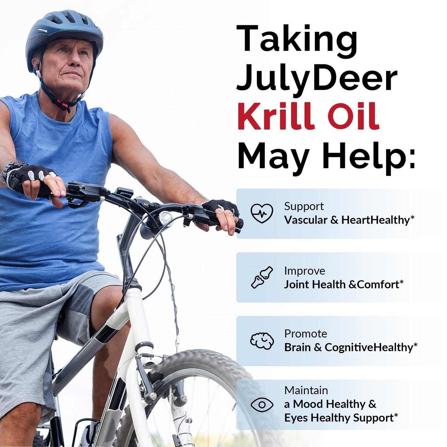 JulyDeer Krill Oil 1000 mg Softgels, 360 Count
