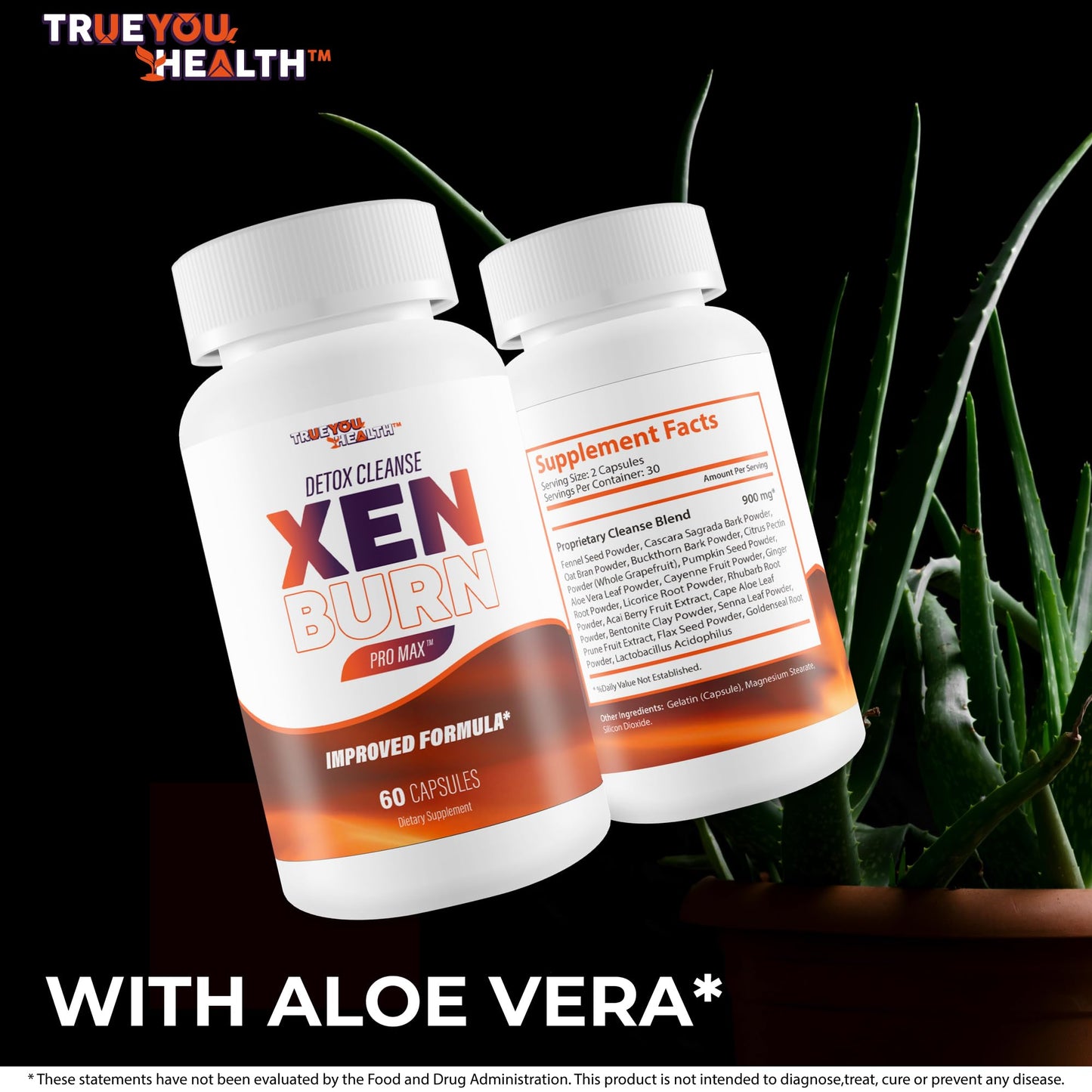 True You Health Detox Cleanse Xen Burn Pro Max Capsule, 60 Count
