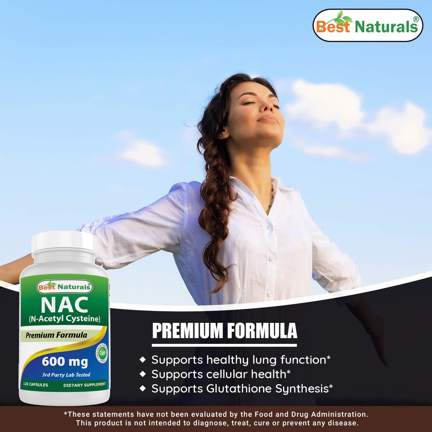 Best Naturals TUDCA 250mg & NAC 600 mg Capsules, 60 Capsules